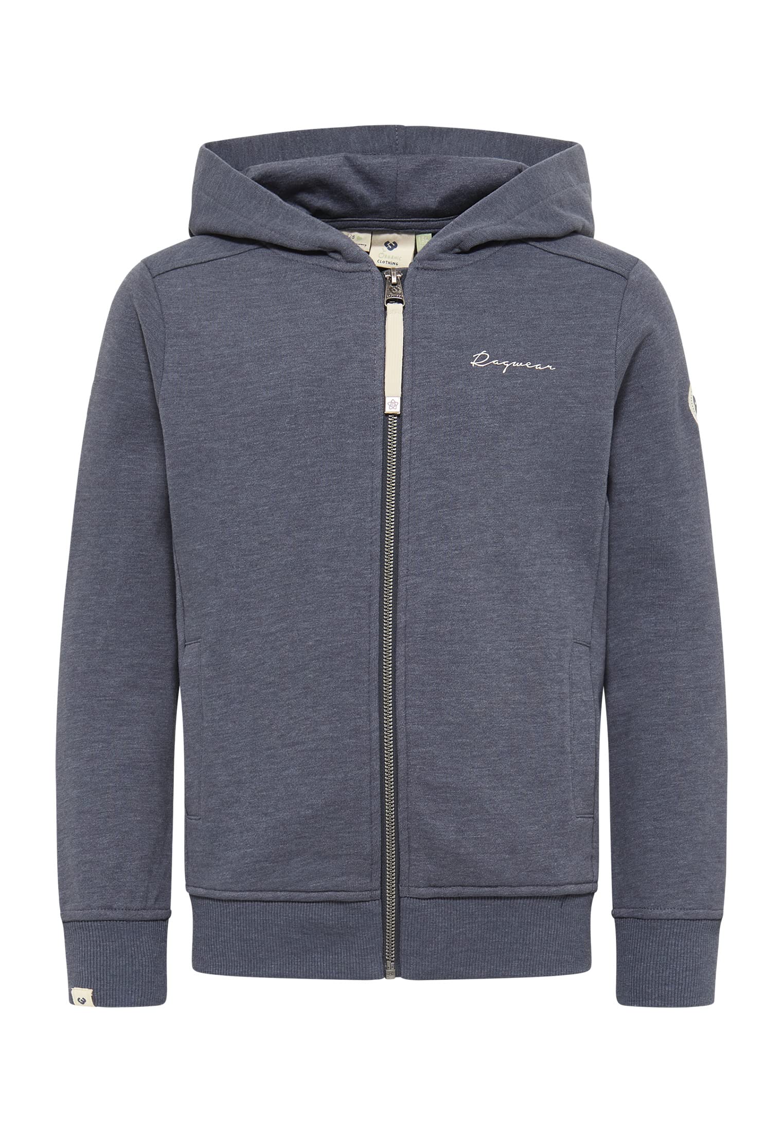 Ragwear Mädchen Sweatjacke THEA Zip Organic Sweatshirt mit Kapuze und Reißverschluss Übergangsjacke Sweater Jacke aus weicher Bio Baumwolle (DE/NL/SE/PL, Numerisch, 152, Regular, Navy)