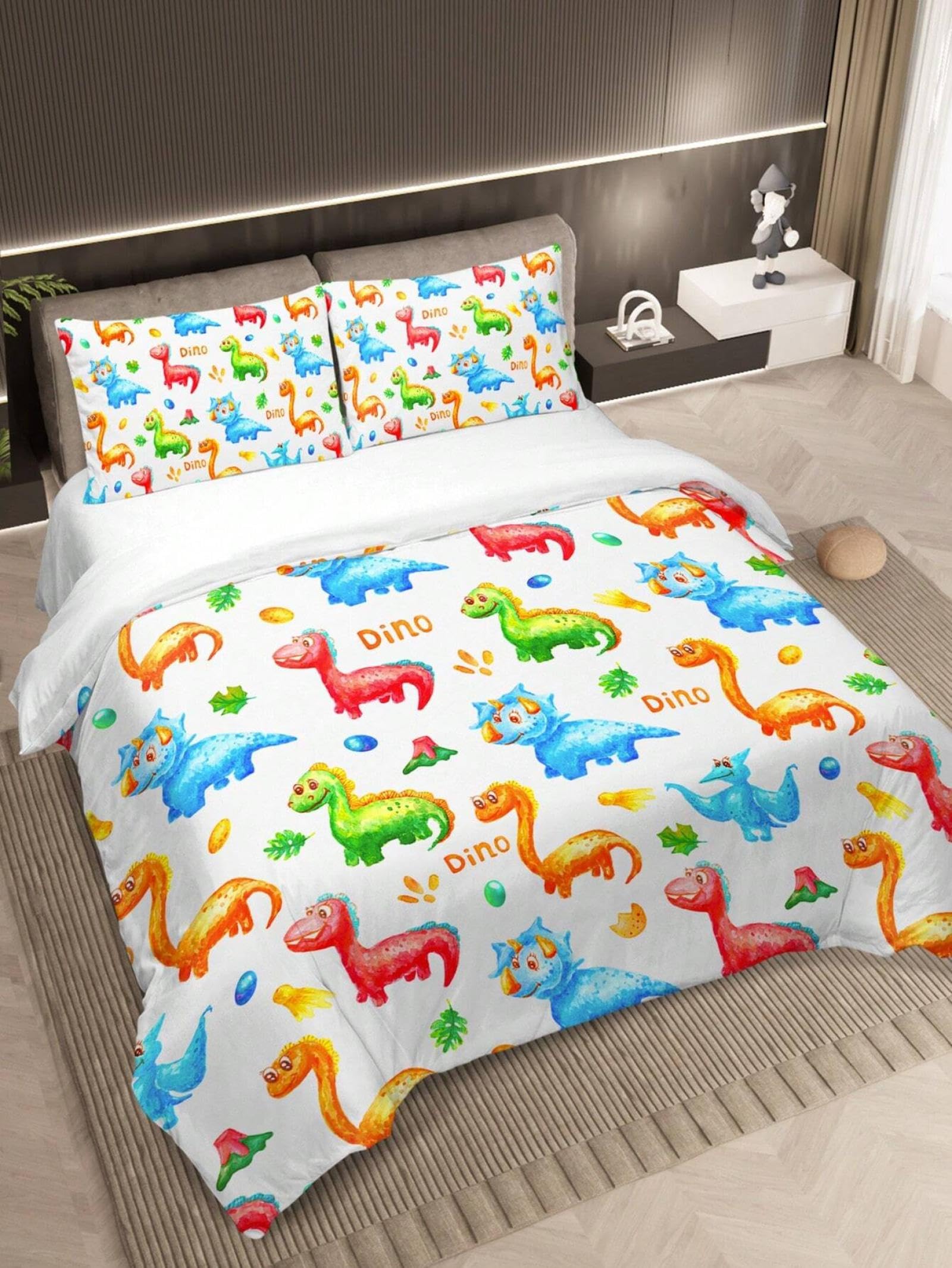 Parure de lit dinosaure colorée pour transformer la chambre des enfants