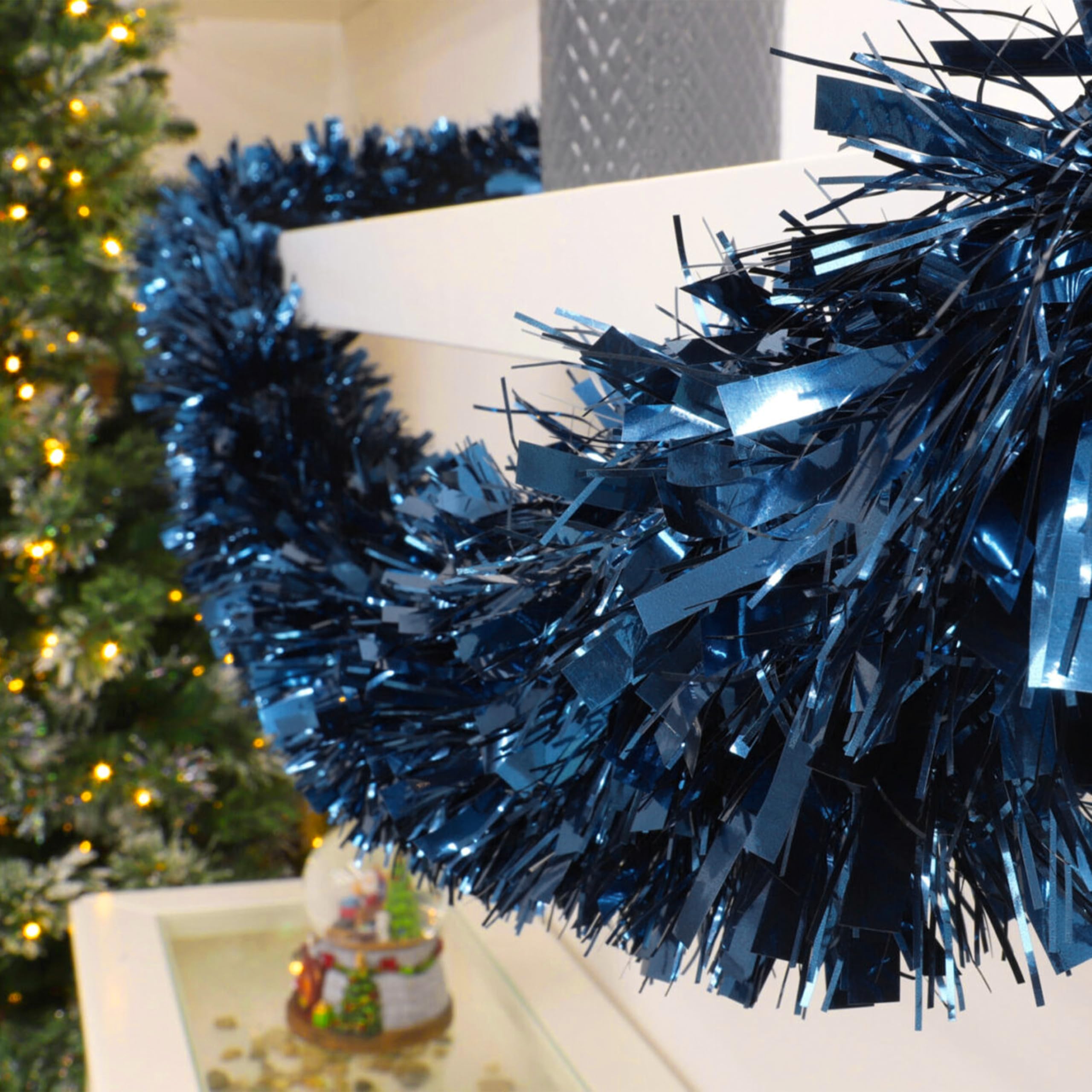 Guirlande De Noël Bleu Marine 2 Mètres - Grosse Guirlande Tallon