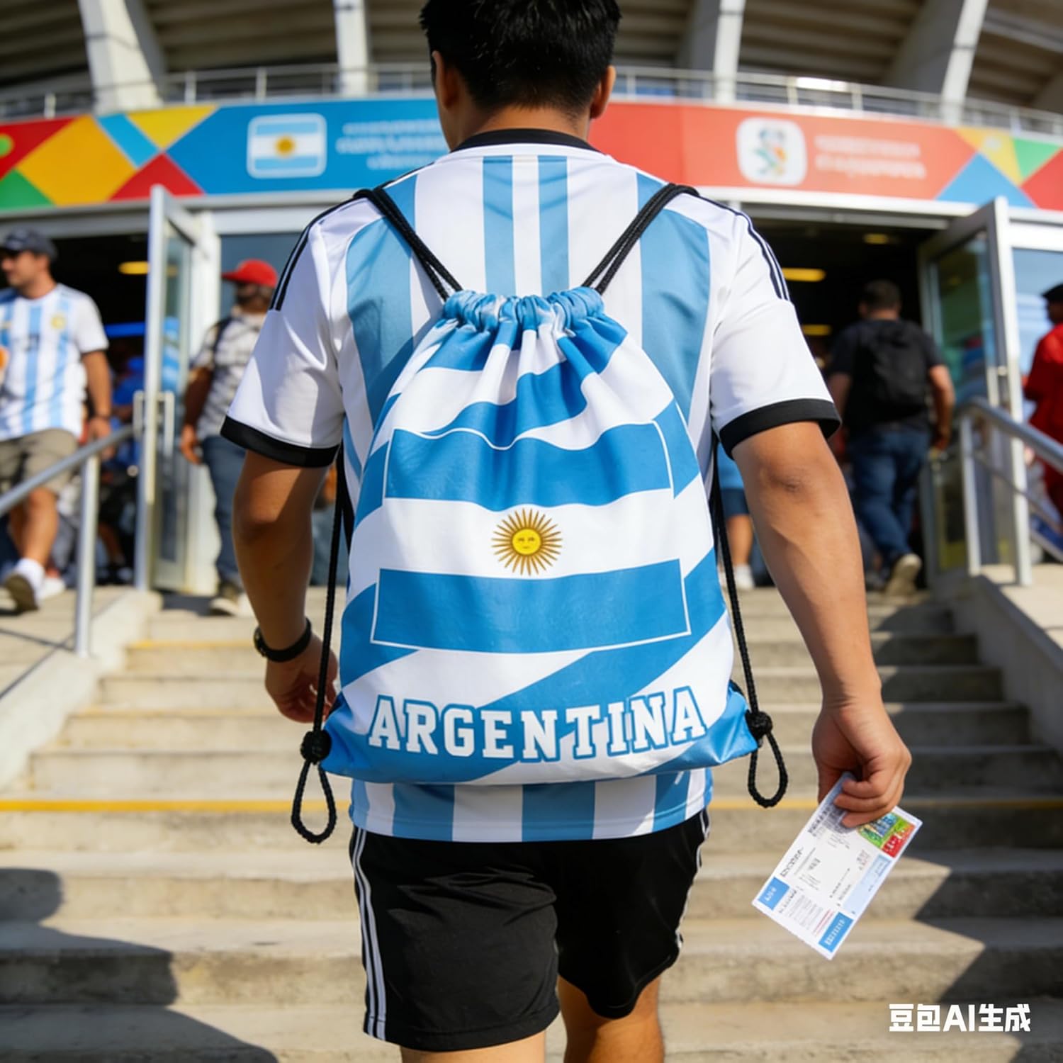 Soccer Fan Gift Basket Set 2026 -13 Piece Soccer Accessories Bundle,Argentina Football Viewing Party Kit,,Soccer Party Supplies with Face Stickers, Bracelet,Argentina Flag,Keychain,Headband