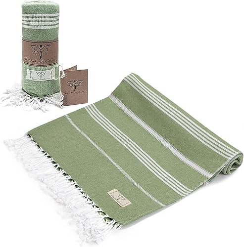 Smyrna Classical Series - Toalla de playa turca original, 100% algodón, prelavada, 37 x 71 pulgadas, toalla de baño peshtemal y turca para spa,