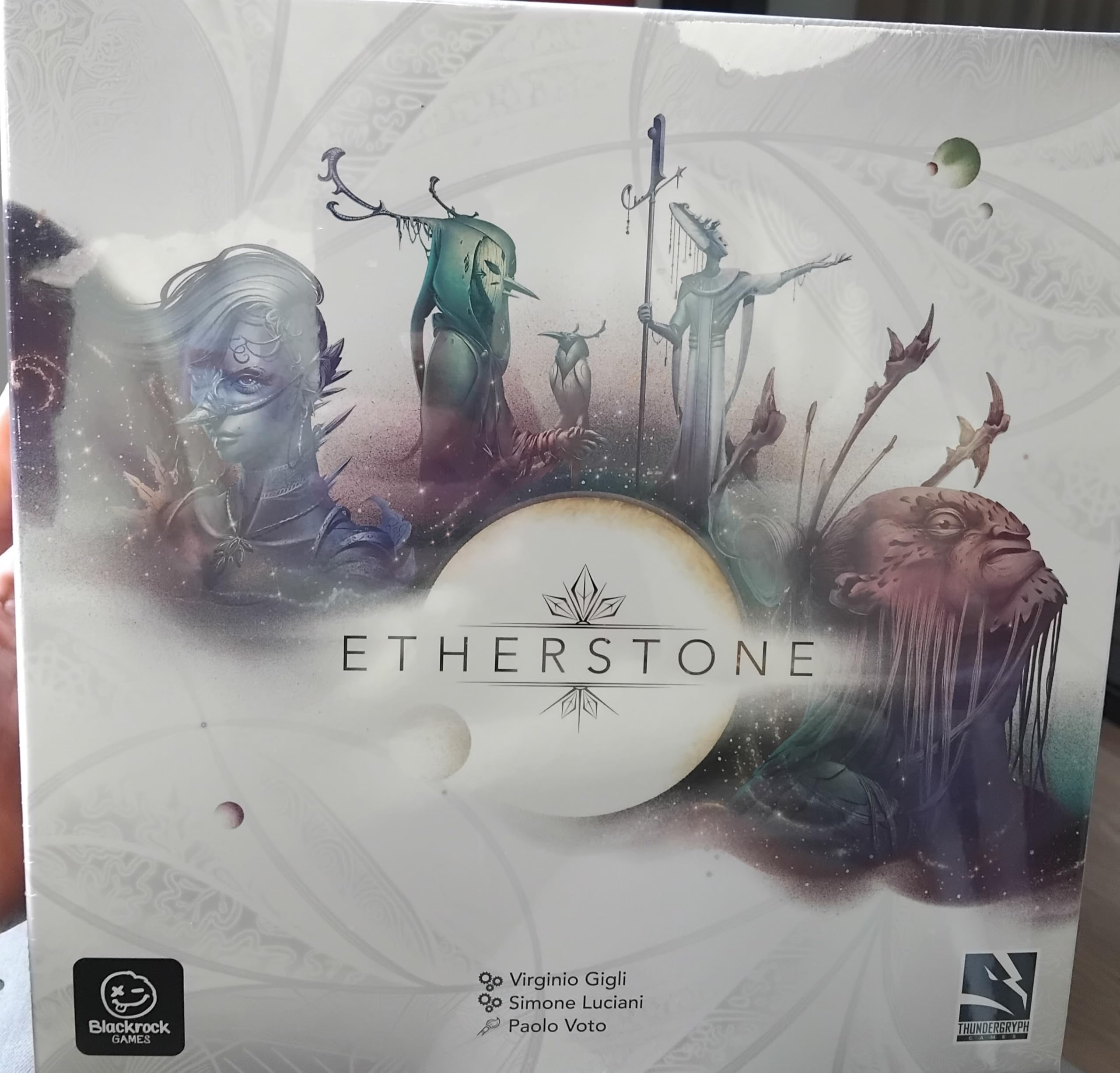 Etherstone - strategiczna i ewolucyjna gra planszowa | 2-4 graczy | Od 14 lat | Kombinacje kart, kości i zarządzanie zasobami | Blackrock Games