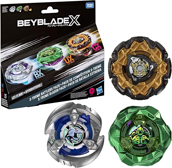 Hasbro Beyblade X, Set da Combattimento X-Treme, Contiene 3 trottole da Combattimento Beyblade X di Takara Tomy, Giocattoli, dagli 8 Anni in su - 1