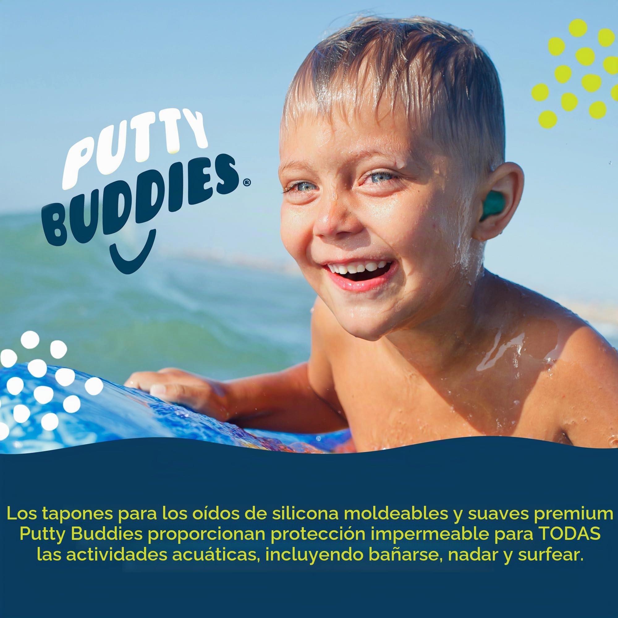 Putty Buddies Tapones para los oídos de natación originales 3 pares Púrpura