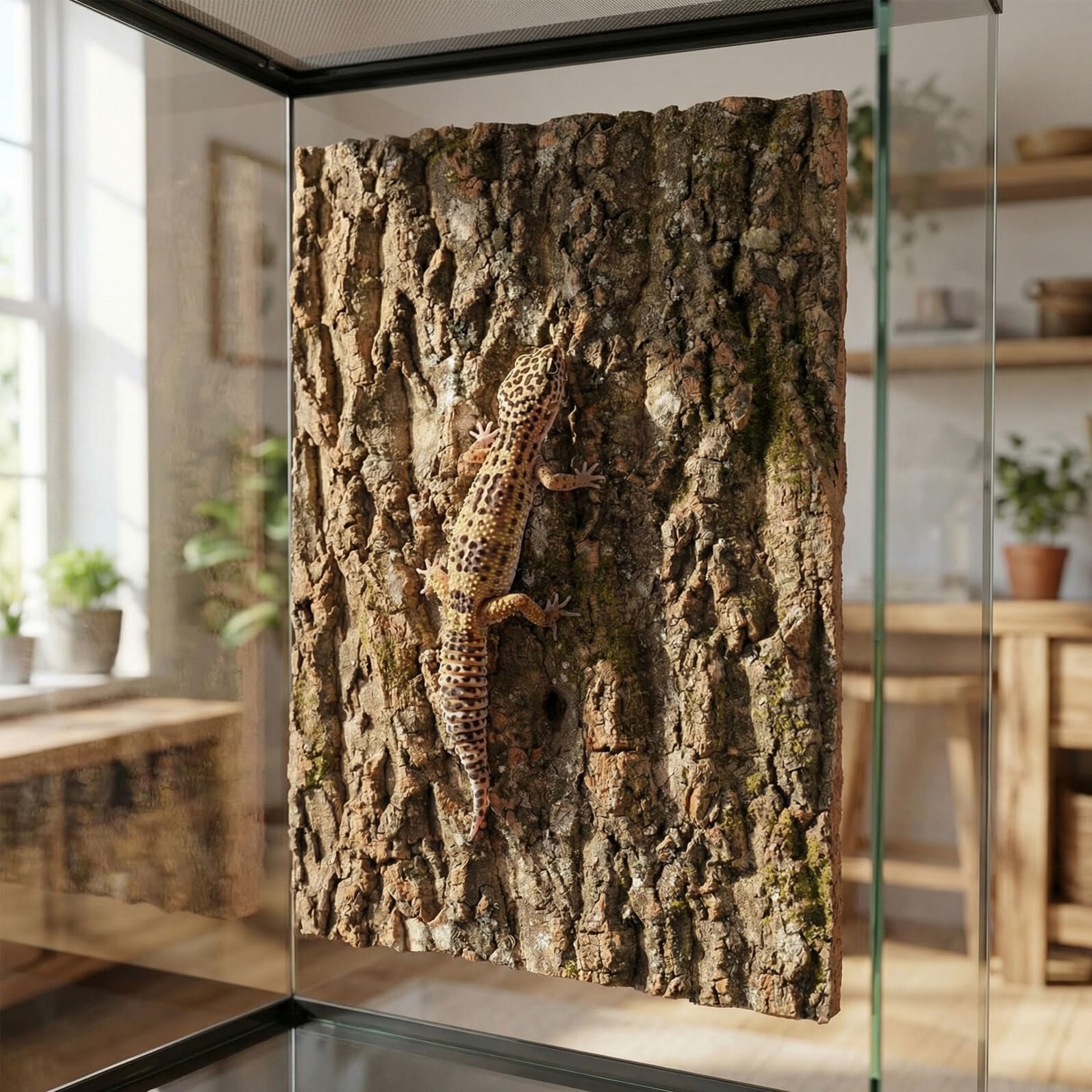 3 Sztuki Częściowy Naturalny Drzewny Do Terrarium Dekoracja Ścienna i Tło Do Akwarium dla Gadów Jaszczurek Węży Odporne Wilgoć Akcesoria dla Terrariów
