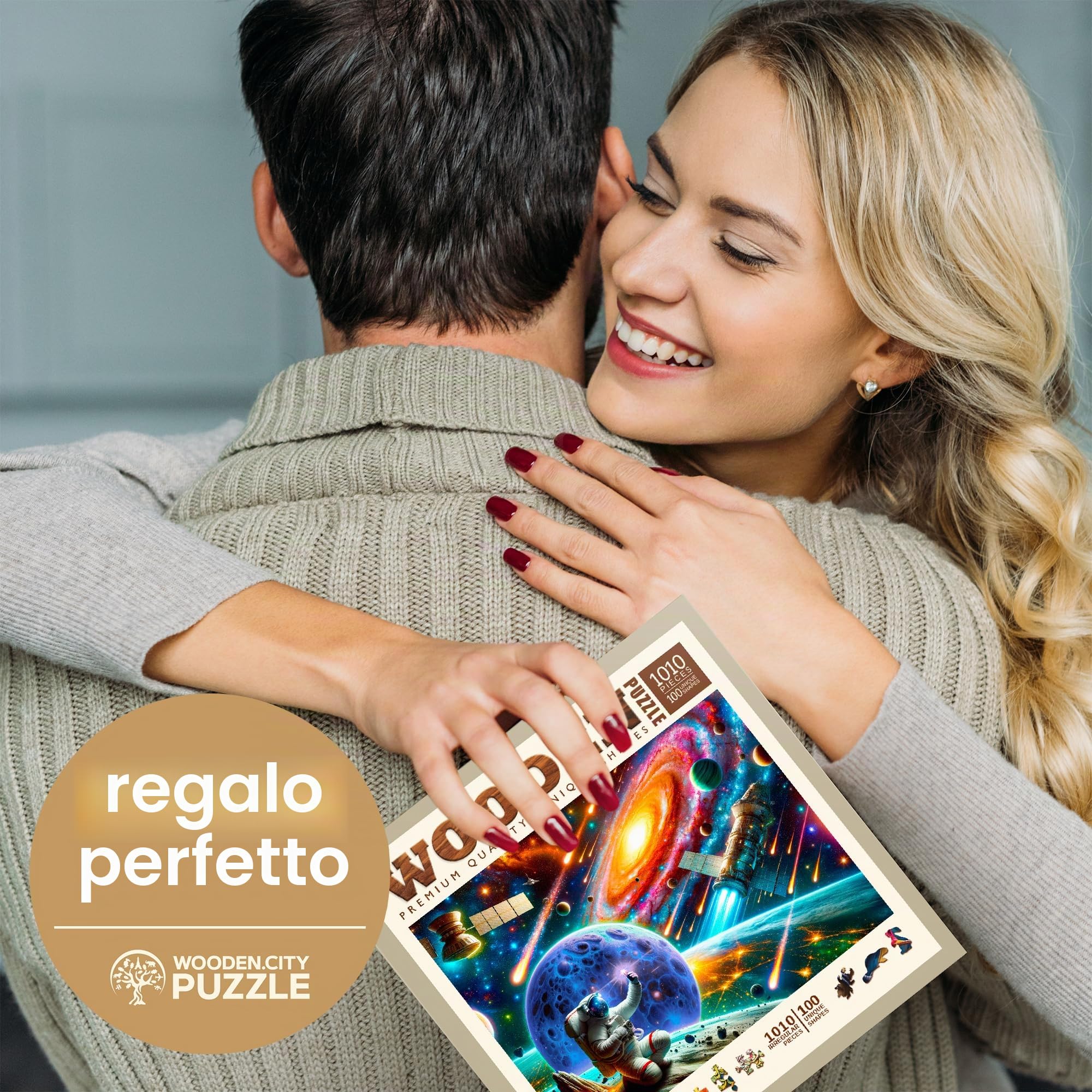 WOODEN.CITY Cosmic Exploration Space Puzzle in legno 1000 pezzi 54,0 x 39,4 cm Made in EU