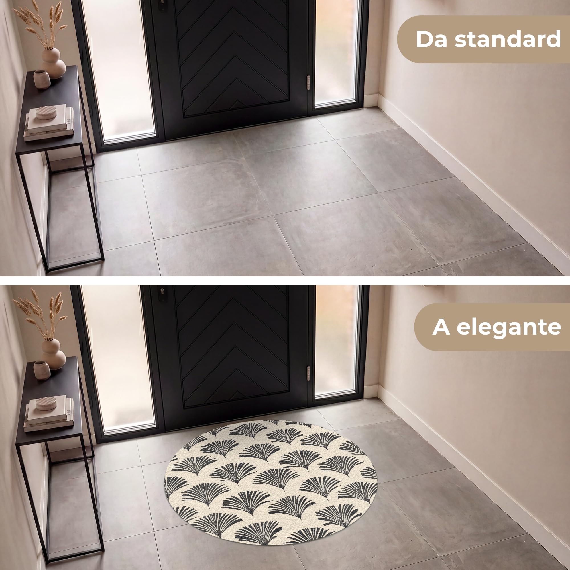 MuchoWow© Zerbino 120 cm Zerbini Tappeto Ingresso Esterni Pizza Città Vino | Rotondo - Rosa Prosecco Stretto Calcio Birra Home Amore Famiglia