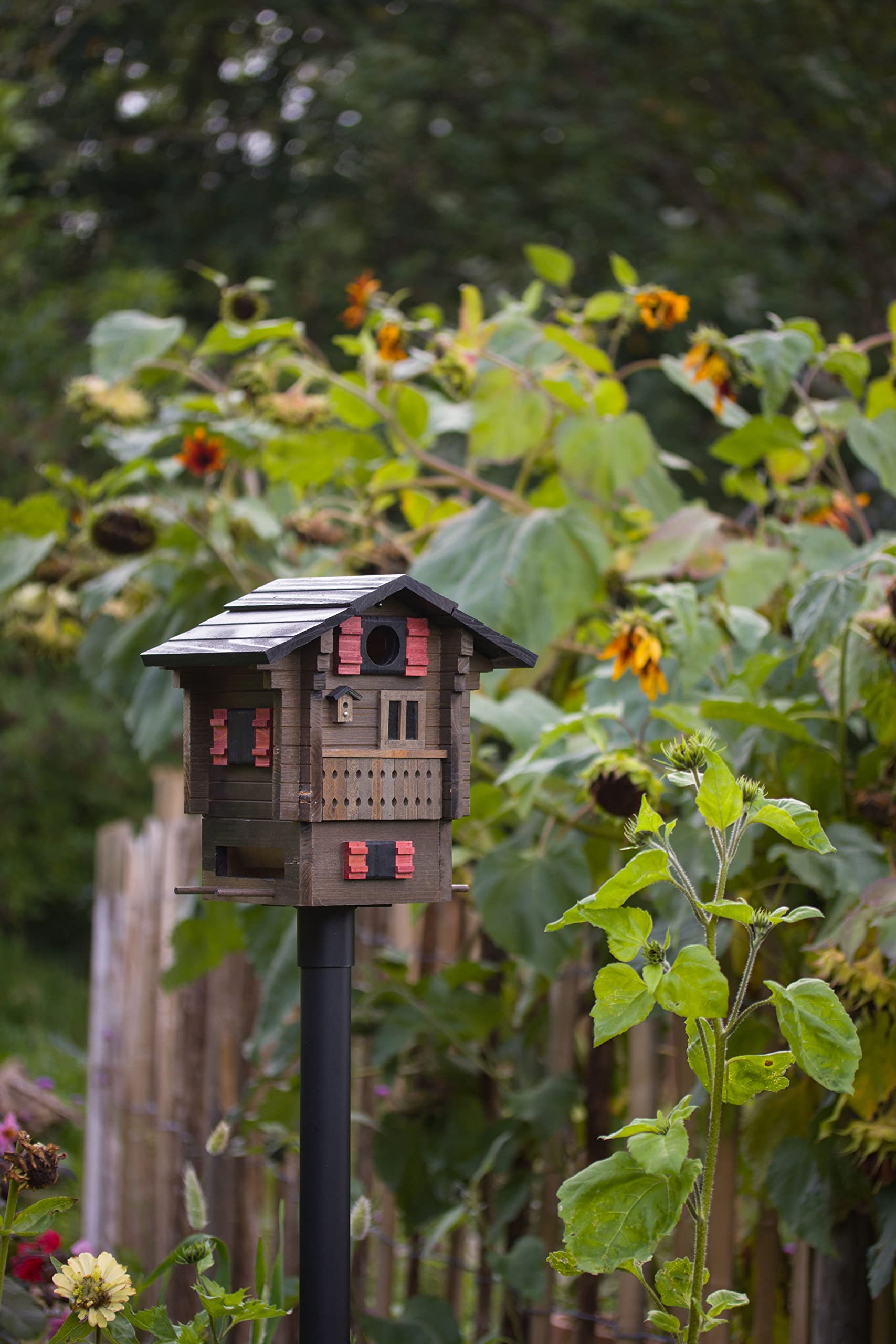 Wildlife Garden WG215 Multiholk Alpenhaus - Der Kombinierte Futtertisch und Nistkasten aus Holz