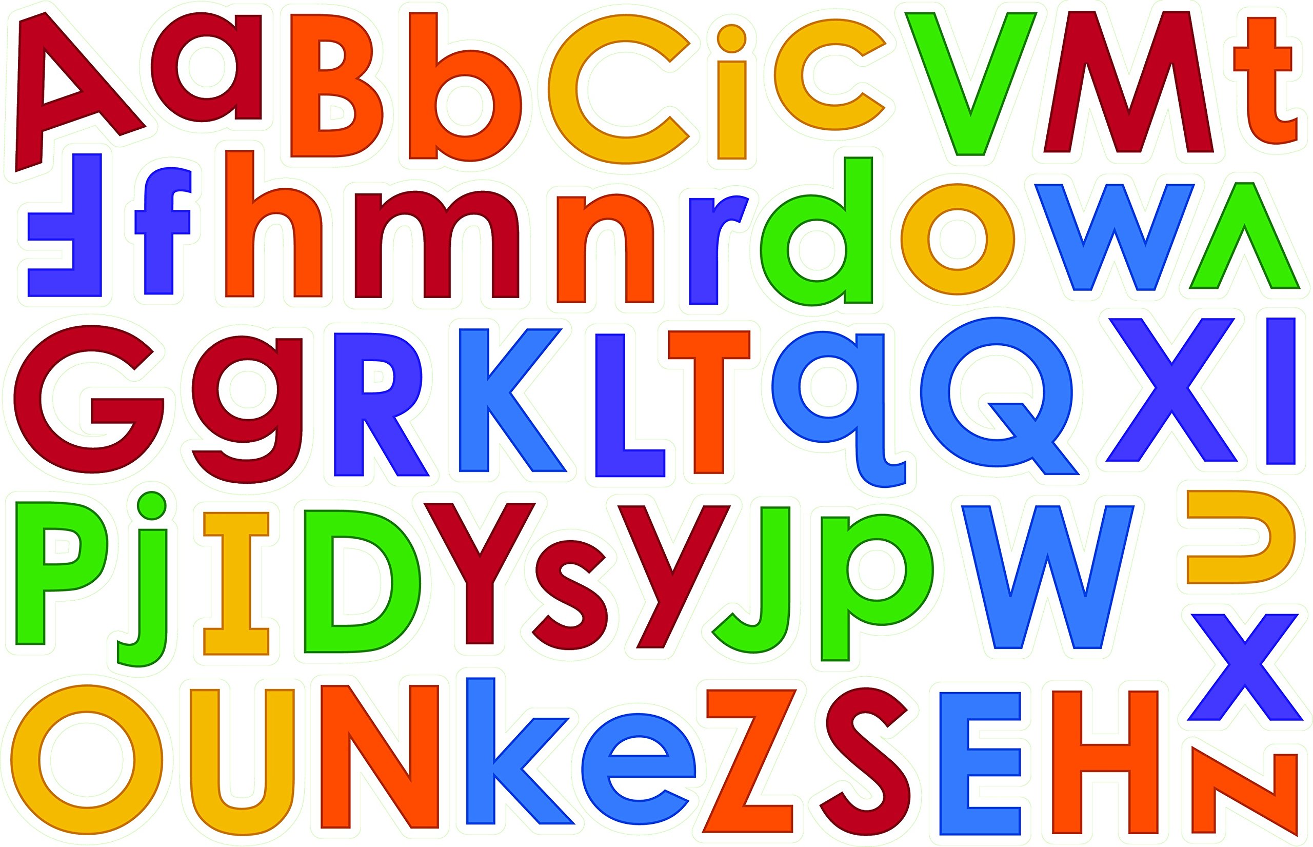 iStickUp Alphabet Removable Wall Decal, L, Primary Multi