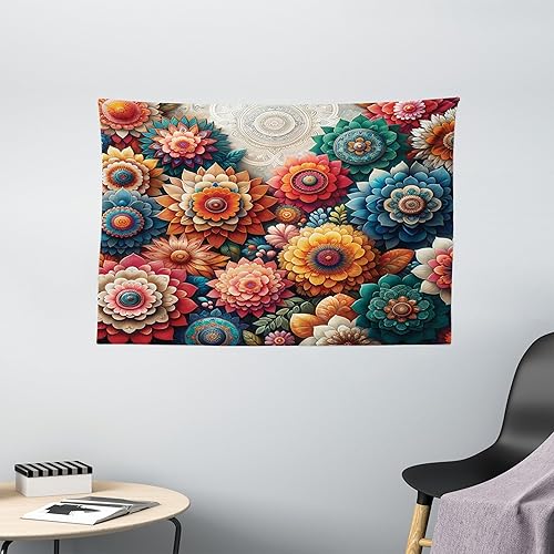 Miniatura 464 de Ambesonne Tapiz gótico, patio con hiedra encantada en la puerta antigua al bosque, colgante de pared ancho para dormitorio, sala de estar, 2-Verde