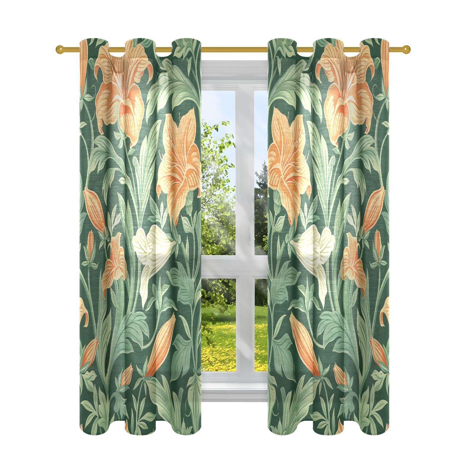 Rideaux occultants vintage William Morris 2 panneaux rideau occultant salon 160cm