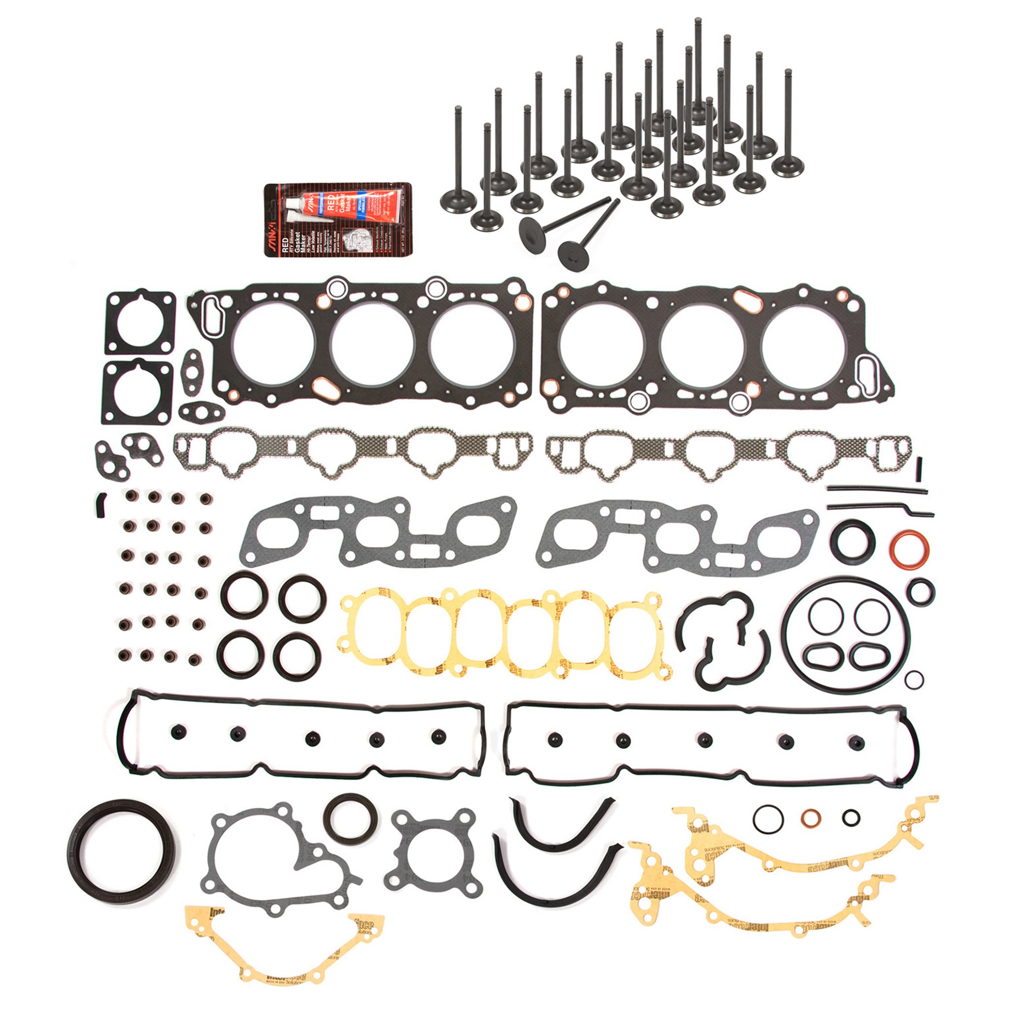 Evergreen FSIEV3012 Full Gasket Set Intake Exhaust Valves Compatible With Infiniti J30 Nissan 300ZX