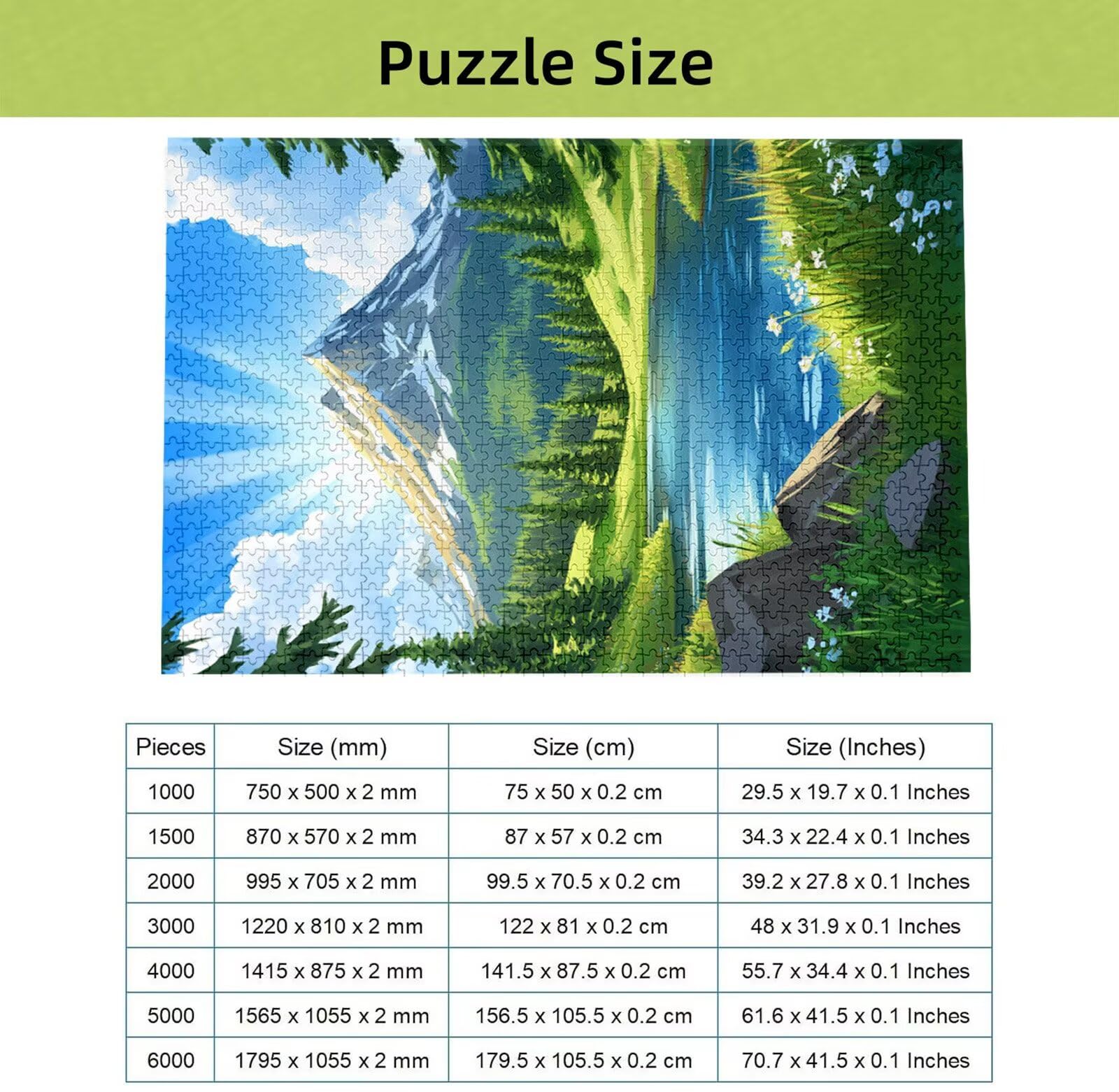 Puzzle 4000 Pièces Rêve, Puzzle 4000 Pièces Adultes et Enfants, Puzzles Bois avec Une Boîte d'emballage Exquise, Jeu Éducatif Puzzles Lac, Noël Decoration Maison, Cadeau Femme, Cadeau Homme H-4294