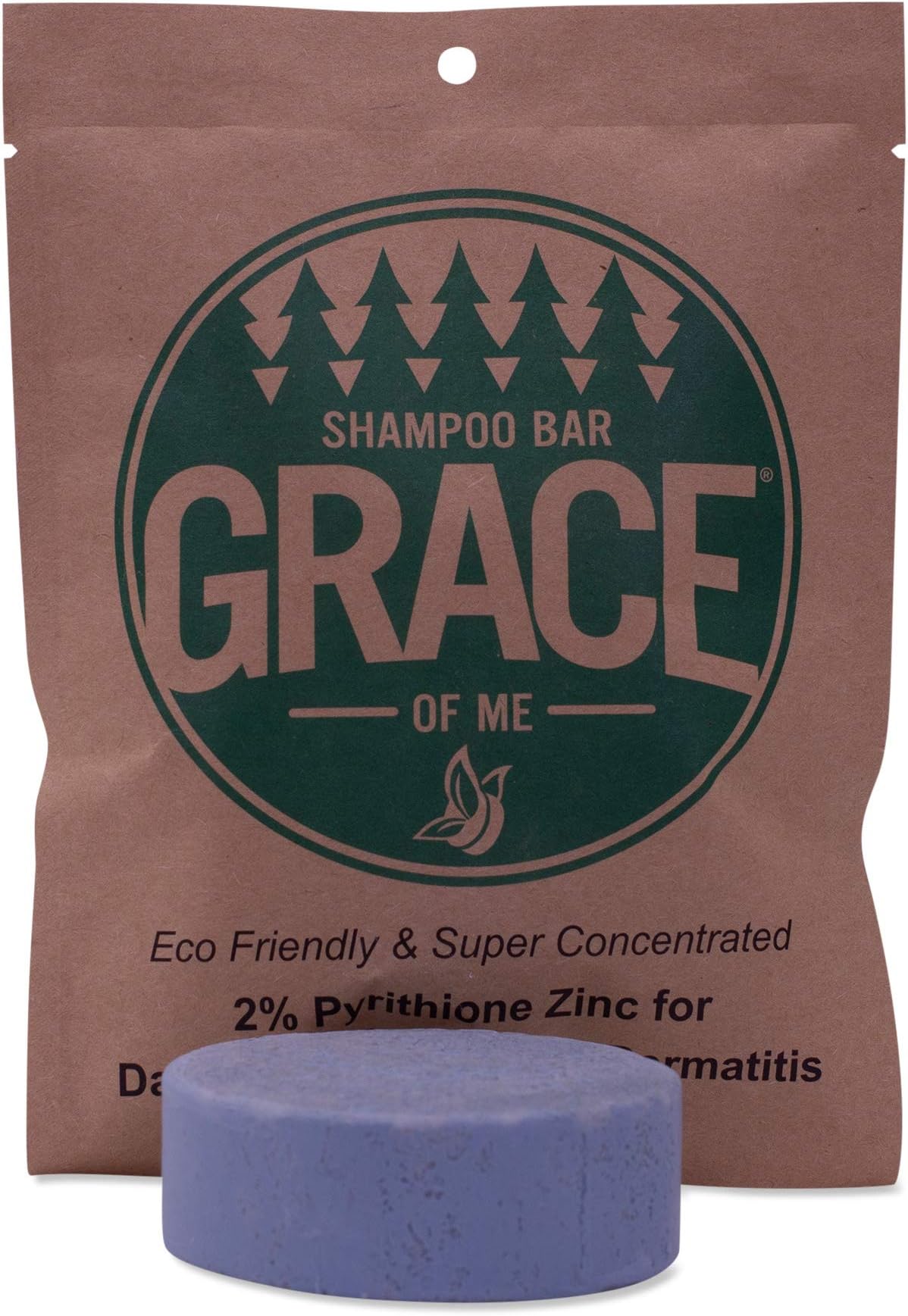 2% Pyrithione Zinc Shampoo Bar with Shea Butter by Grace of Me (4 Oz) (Citrus)