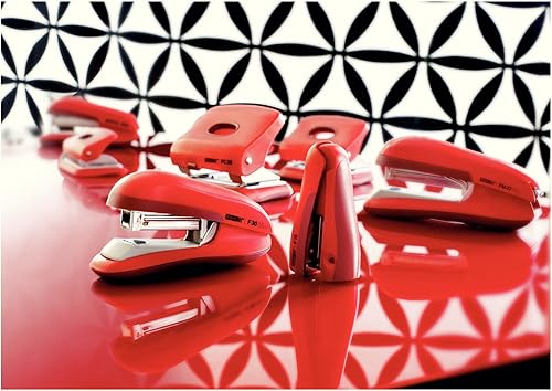 Miniatura 6 de Rapid F30 Fashion - Engrapadora de media tira, capacidad de 30 hojas, engrapado plano, diseño ergonómico, verde claro, 5000356