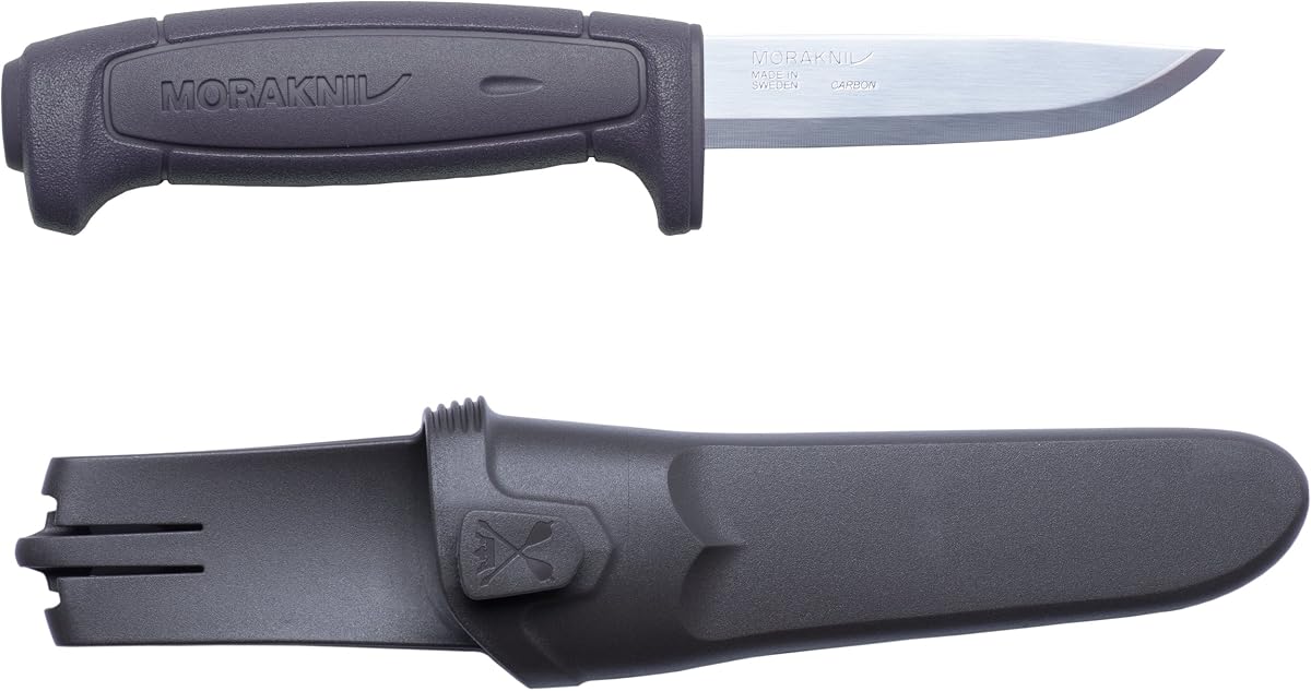 Cuchillo de uso general y funda combinada de acero al carbono Morakniv Craftline Basic 511, hoja de 3.6 pulgadas
