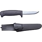 Morakniv Craftline Basic 511 Fixed-Blade Knife with High Carbon Steel Blade and Combi-Sheath, 3.6 Inch