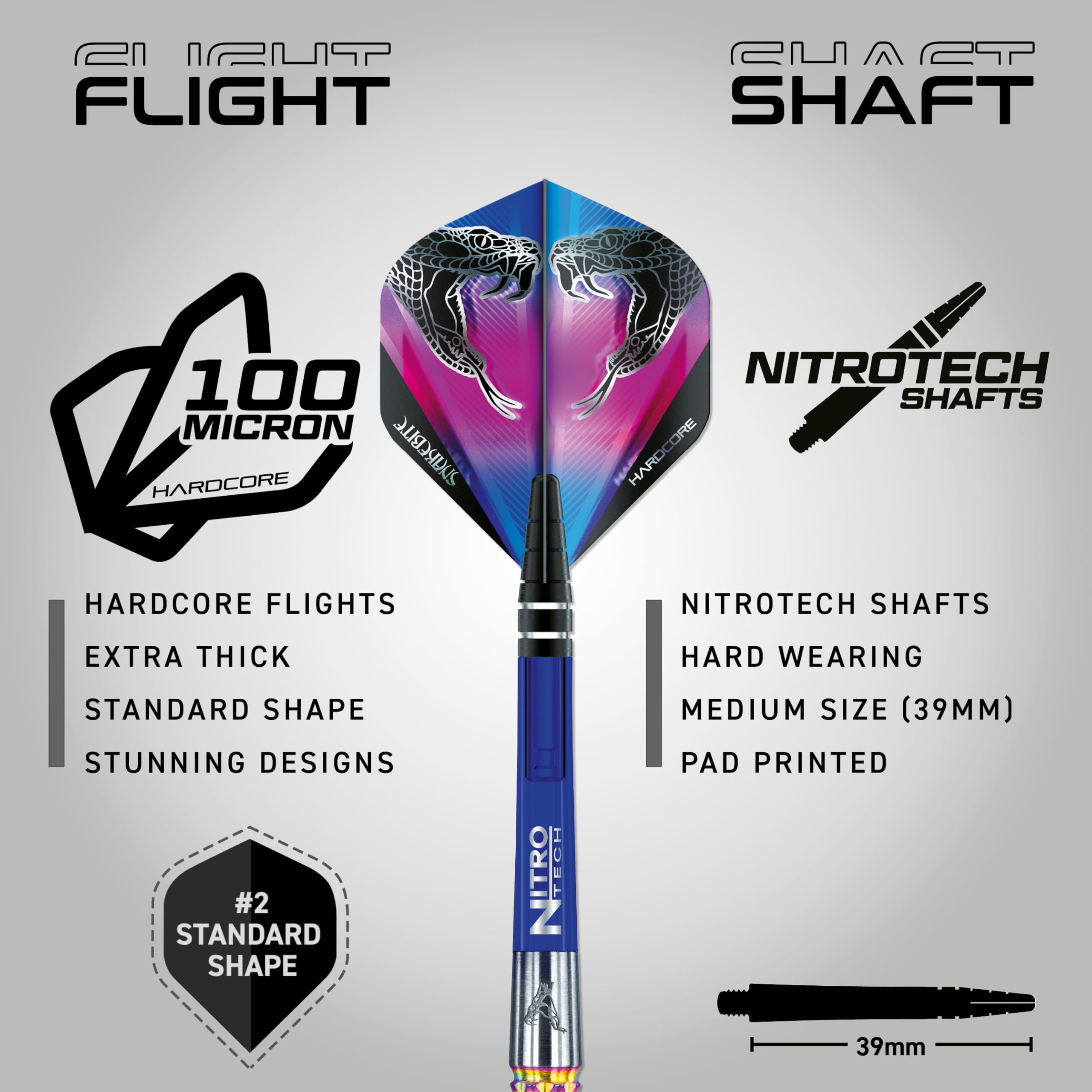RED DRAGON Peter Wright Snakebite Rainbow Mamba 24g Tungsten Dart