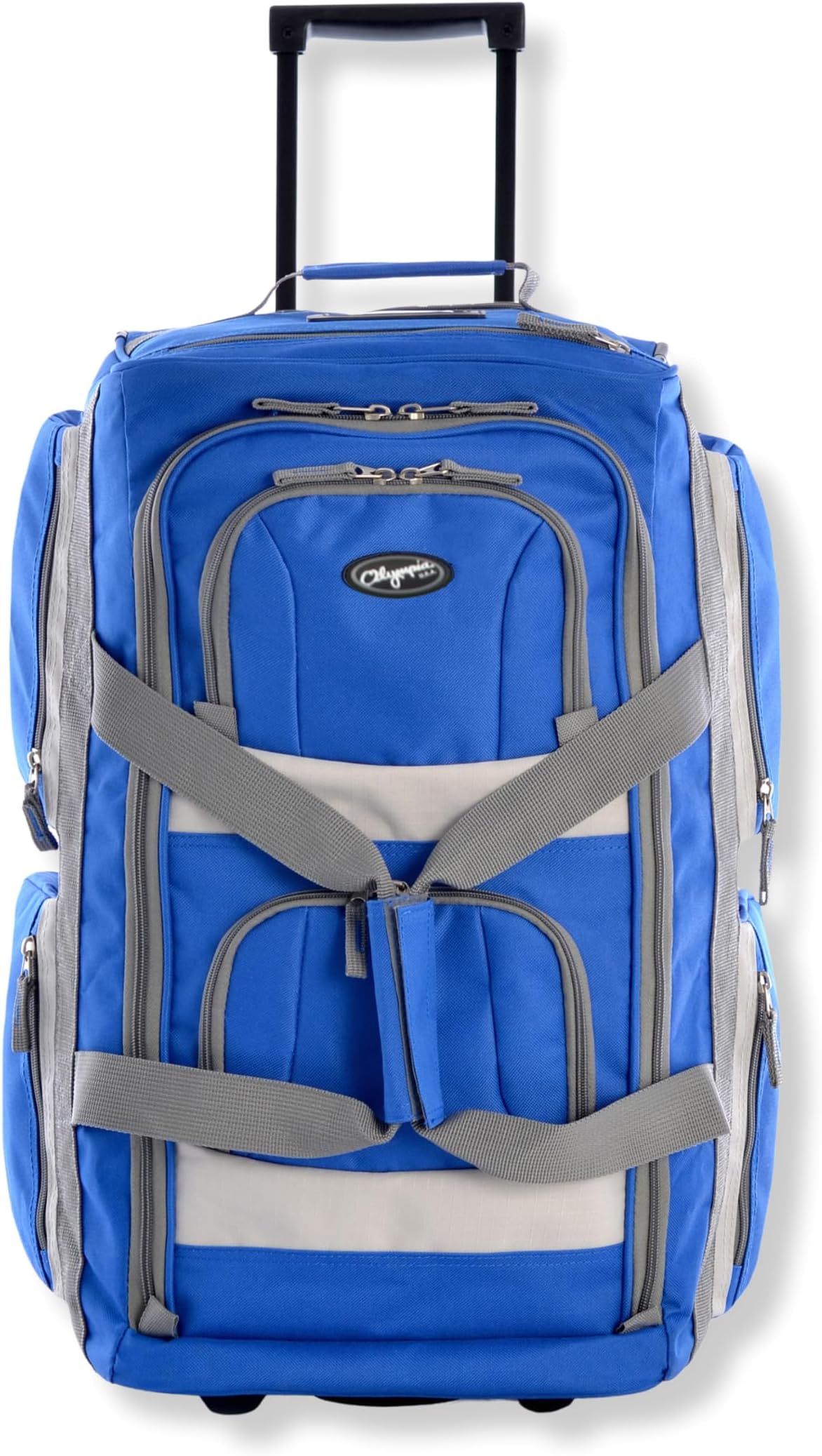 29 inch Jumbo Size 8 Pockets Wheeled Rolling Duffel Bag Water Resistant Luggage Lightweight Travel Suitcase with Retractable Handle