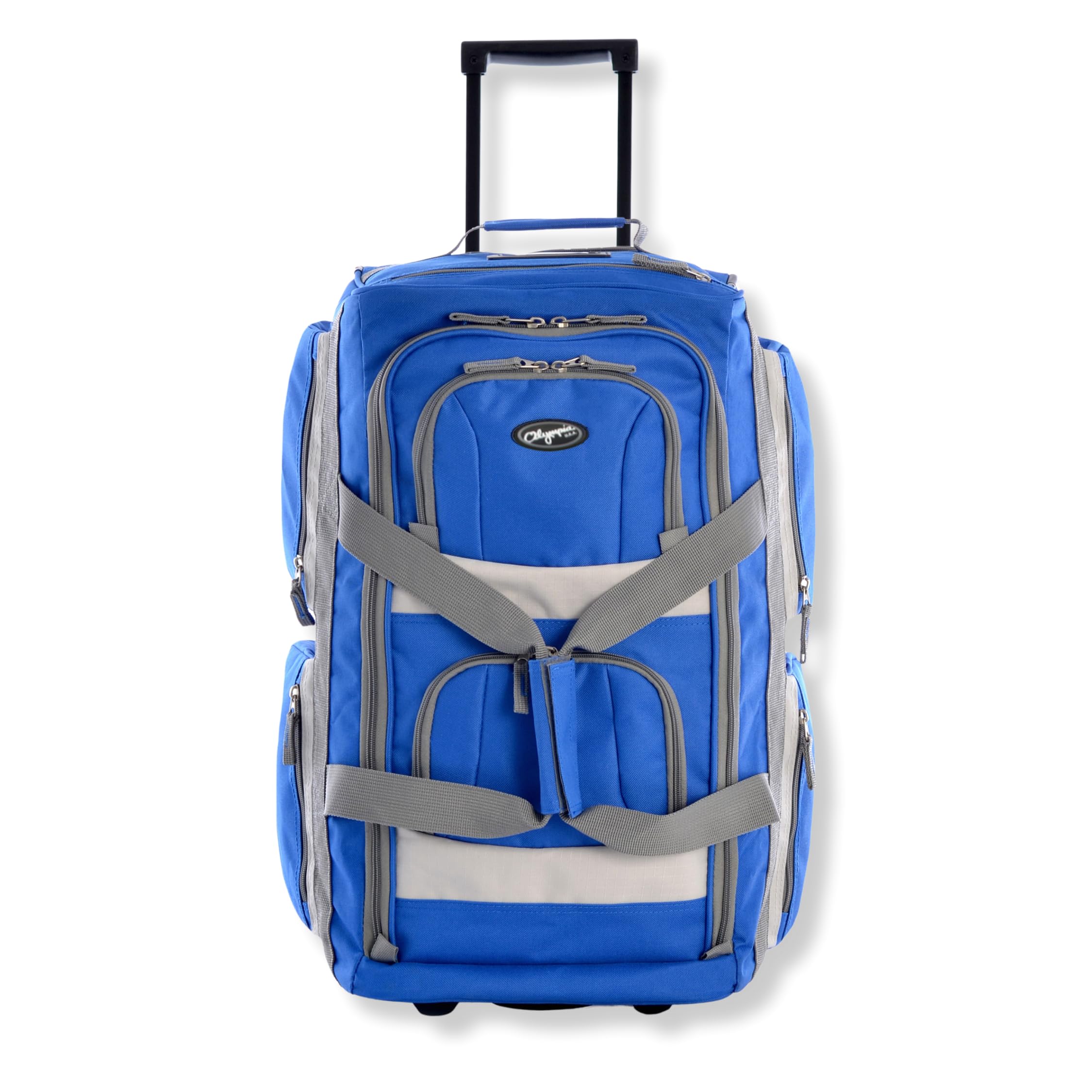 29 inch Jumbo Size 8 Pockets Wheeled Rolling Duffel Bag Water Resistant Luggage Lightweight Travel Suitcase with Retractable Handle