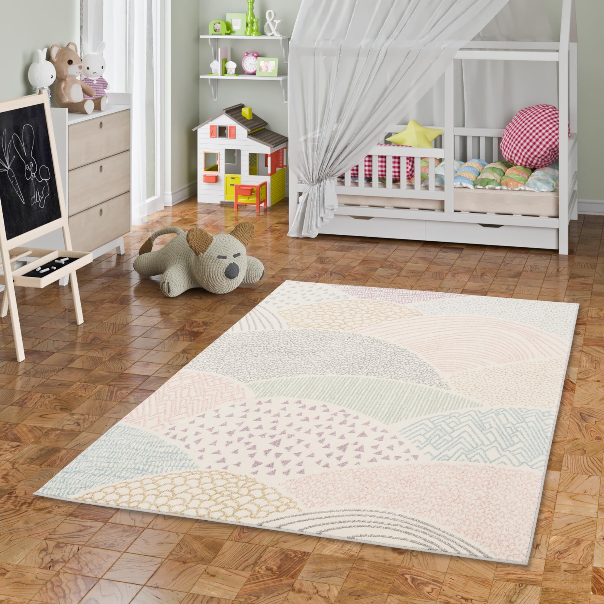 Pergamon Tapis pour Enfants Doux Chambre d'enfant Softstar Kids Tapis pour Enfants Fantaisie Coloré en 5 Tailles