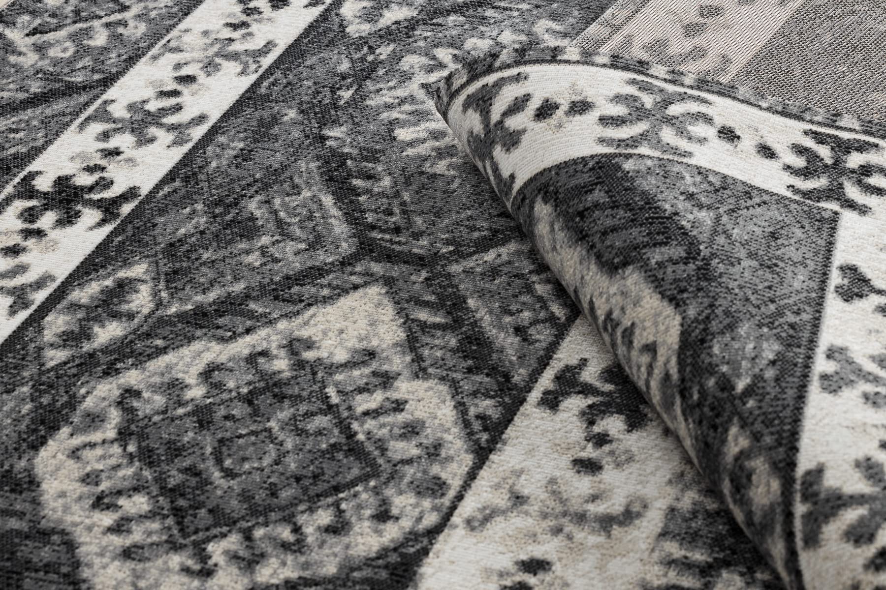 rugsx Tapis Moderne Mundo Ethnique pour l'extérieur Beige/Noir 200x290 cm