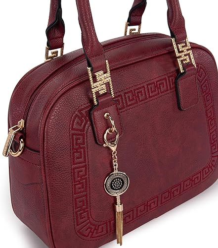 Miniatura 8 de Montana West Bolsos y bolsos de mano para mujer con asa superior con 2 compartimentos correa cruzada Bdy, Negro, Marrón, Coffee