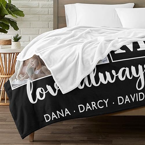 Miniatura 55 de Mantas de monograma personalizadas con nombres, manta personalizada para bebés niñas, manta de envolver con inicial, regalos personalizados