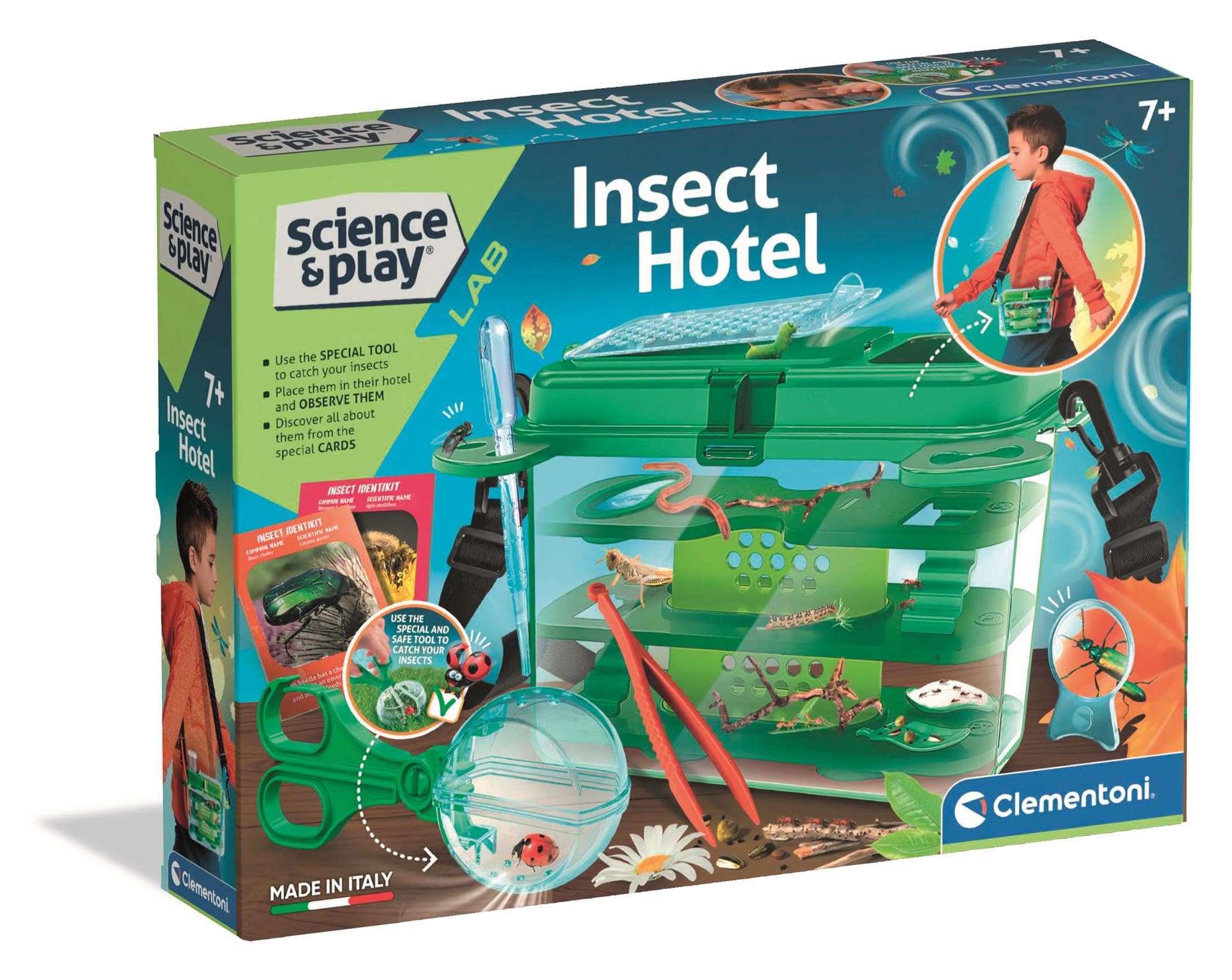 Clementoni, Science&Play Insect Hotel, Science Kit for Kids 7+ Years, Made in Italy, 75121