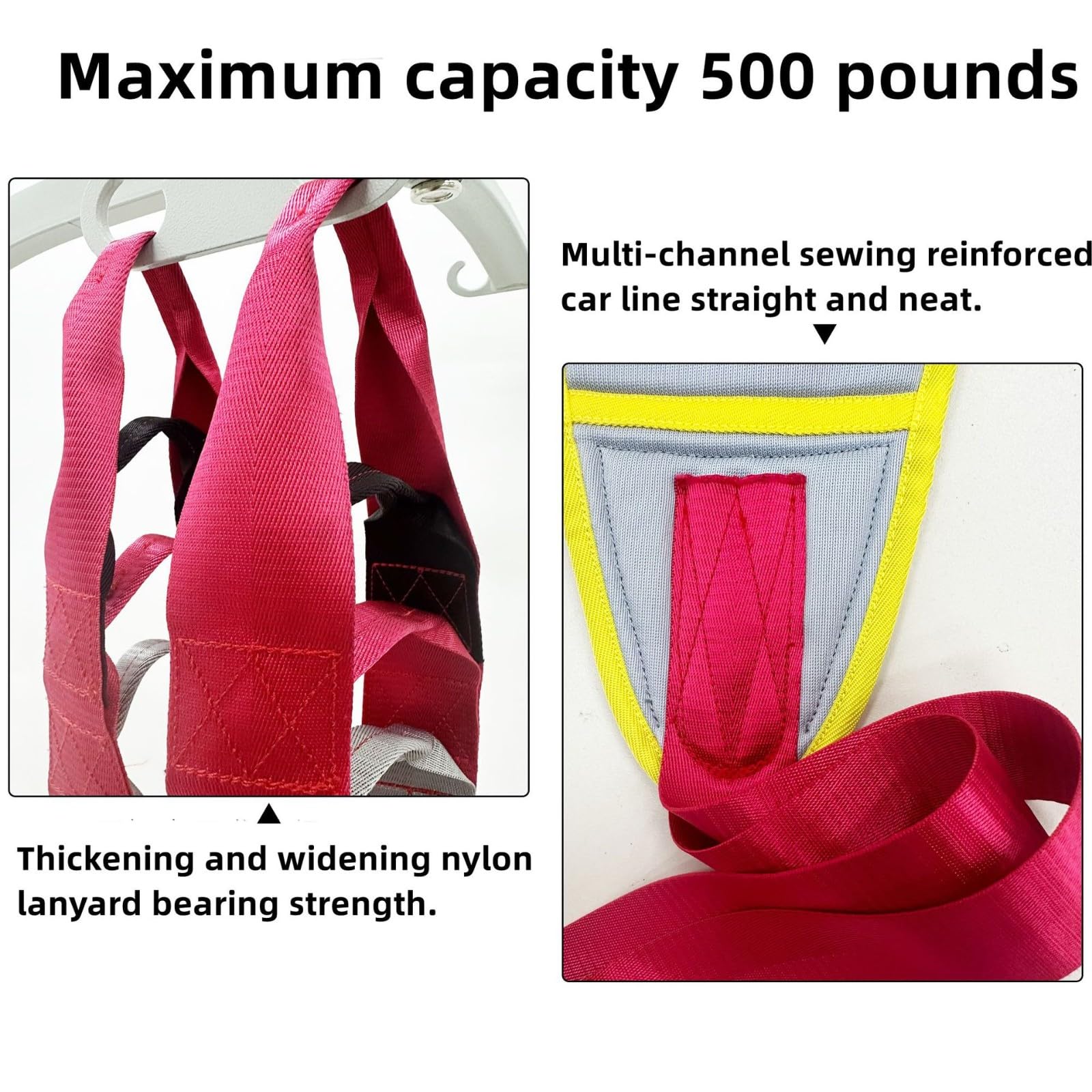 Arnés Elevación Paciente Cuerpo Completo, Grúa de Paciente, Eslinga De Elevación,para Posicionamiento Y Elevación De La Cama,Enfermería, Fácil de Usar Large