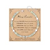 G𝗶𝗳𝘁𝘀 𝗳𝗼𝗿 W𝗼𝗺𝗲𝗻 M𝗼𝗼𝗻𝘀𝘁𝗼𝗻𝗲 B𝗿a𝗰𝗲𝗹𝗲𝘁 Amazonite Colorful Imperial Jasper Stainless Steel Beads Bracelets&comma; Graduation Mothers Day Christmas Birthday Gifts for Her Women