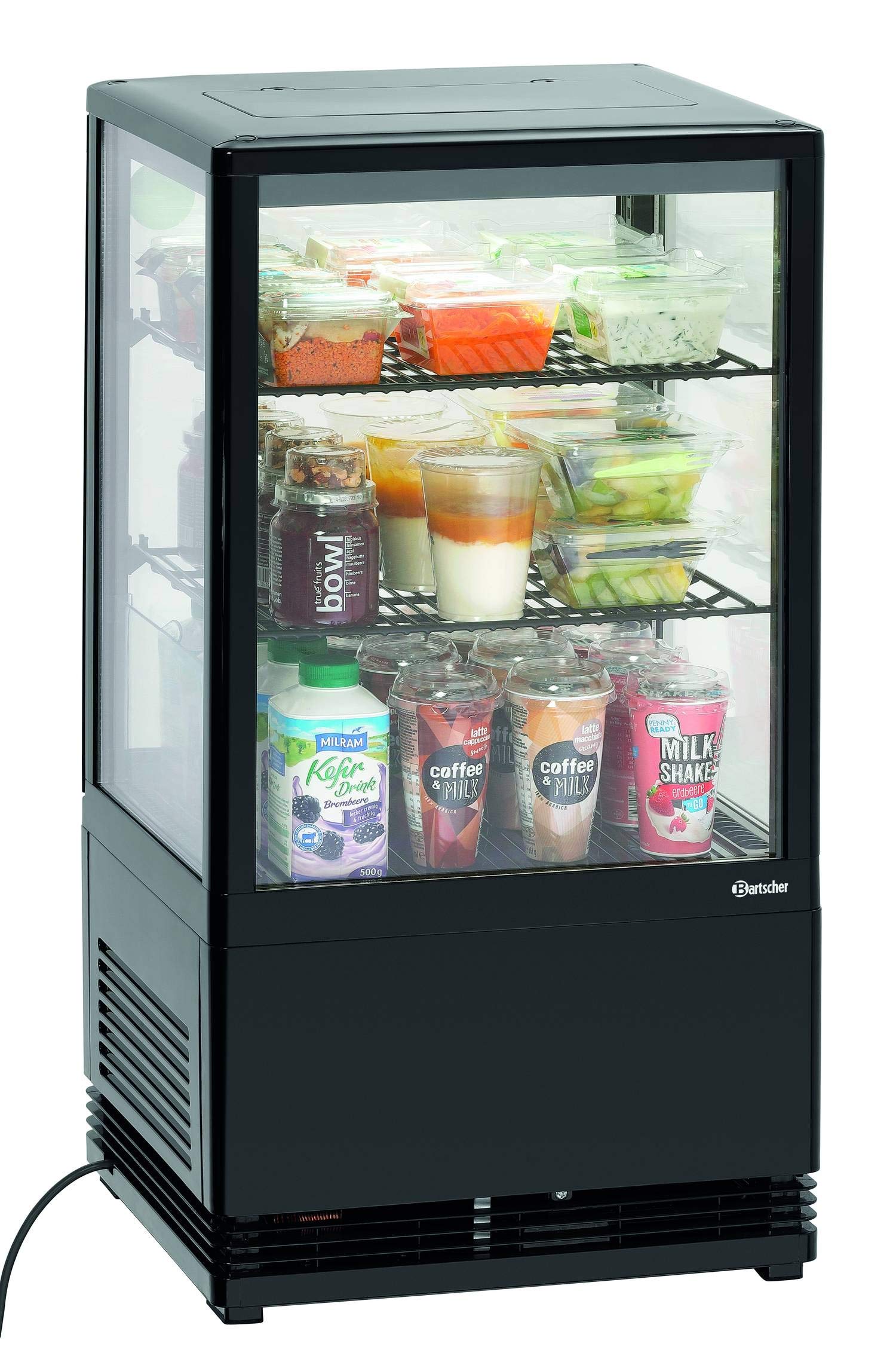 Bartscher Mini-Kühlvitrine 58L-SW Gastronomiebedarf