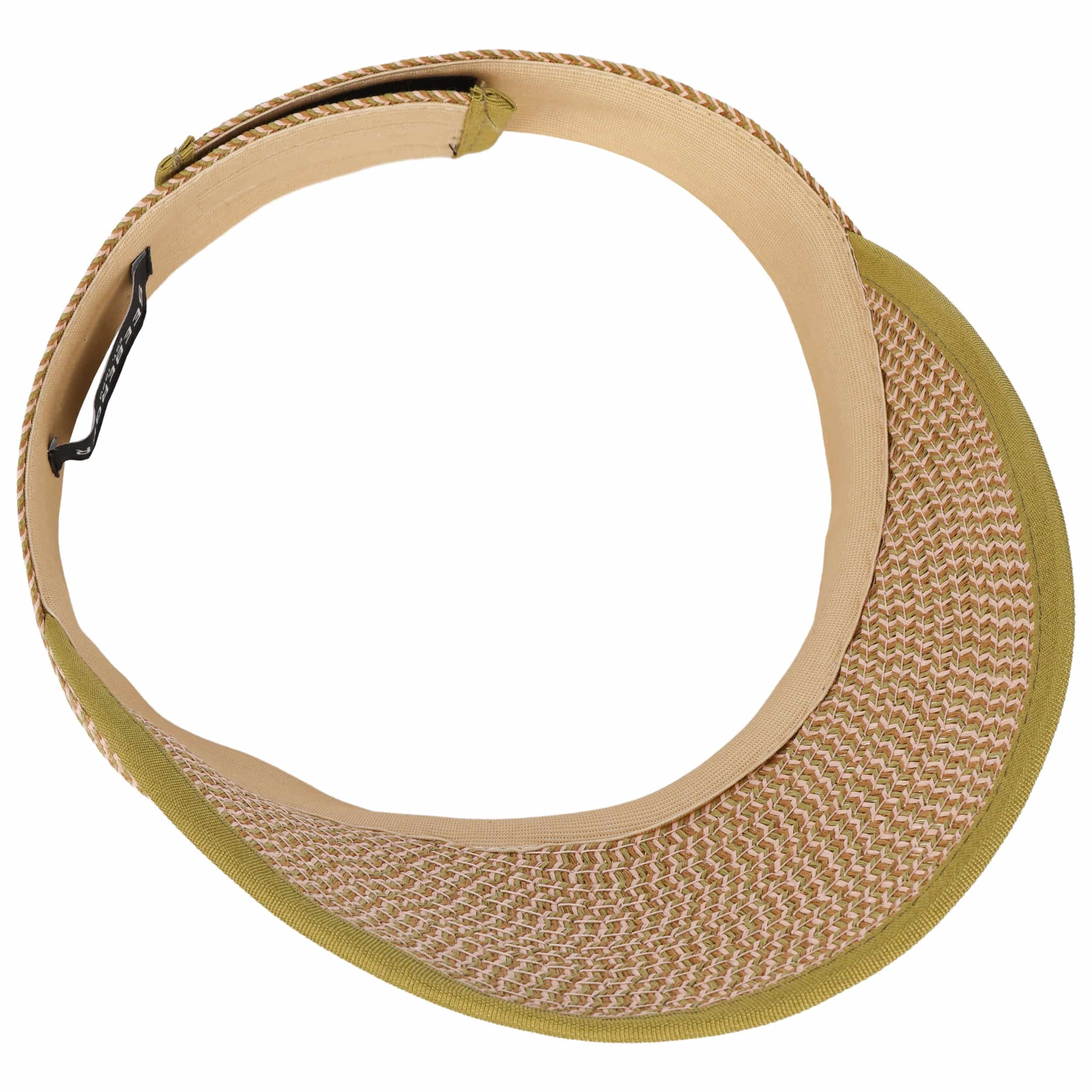 Seeberger Vandalia Visor Strohvisor Sonnenvisor Damenvisor Damen - mit Schirm, Klettverschluss, Klettverschluss Sommer Frühling-Sommer