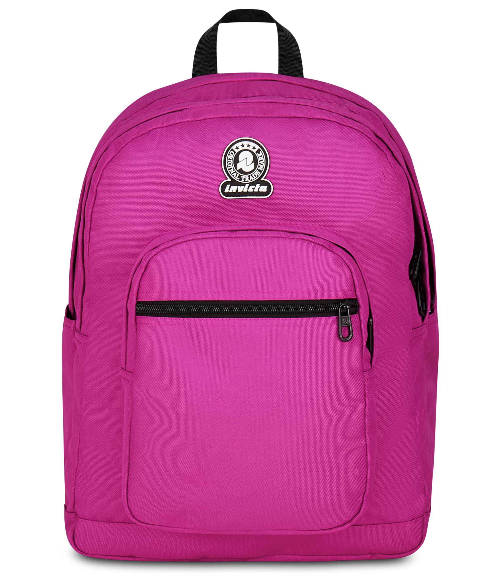 Invicta School Backpack Double Compartment Solid Dial, Fuchsia, Bottle Pocket, 14 Inch Laptop Pocket, Maxi Capacity, School Backpack, Boy and Girl, Fuchsia, Taglia unica, modern