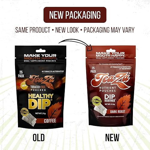 Miniatura 127 de Bolsas de energía TeaZa, salsa sin tabaco ni nicotina - Alternativa de tabaco y salsa energética masticable, inmersión saludable con sabor premium