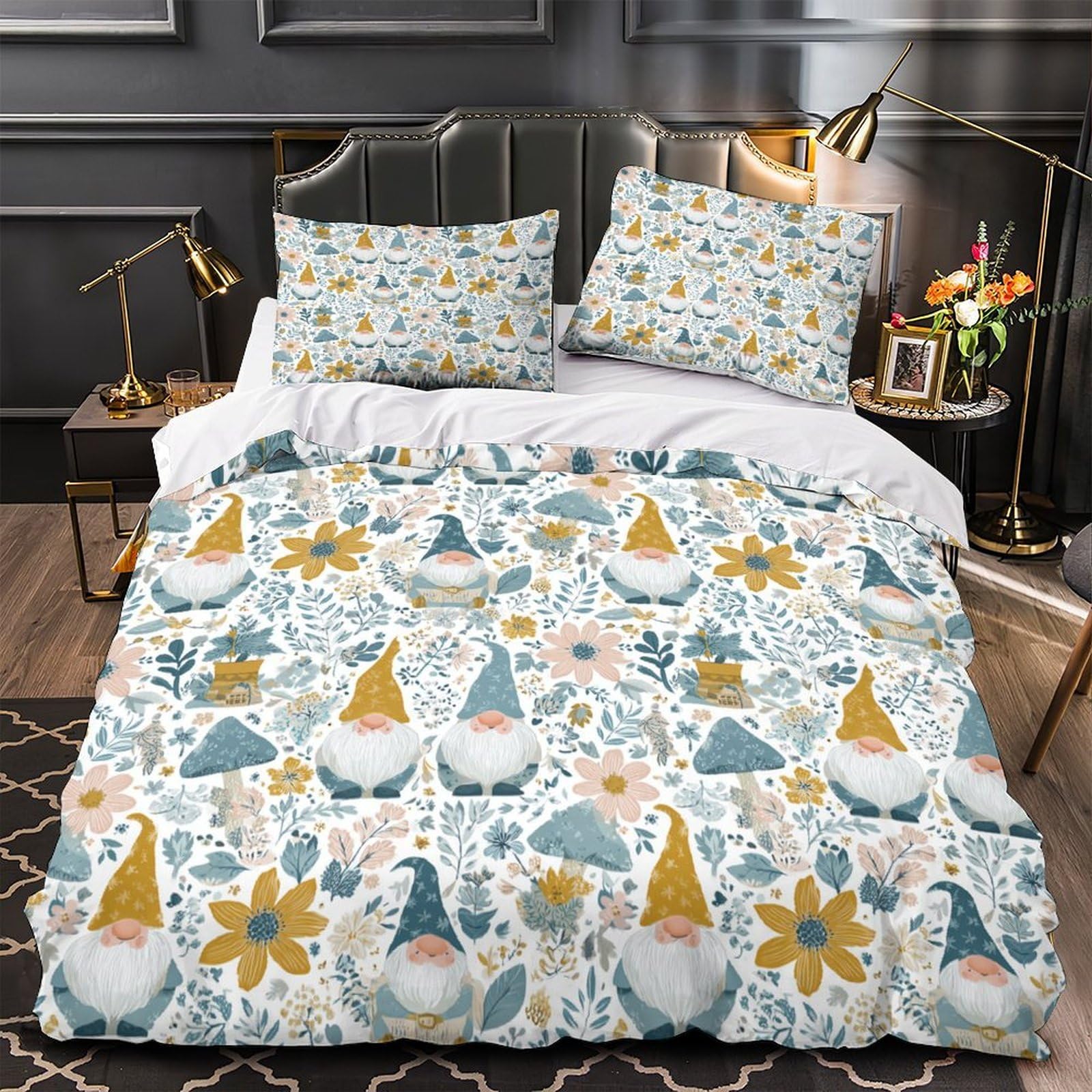 Parure de lit 3d paysage glaciaire housse de couette super king 260x220cm microfobre