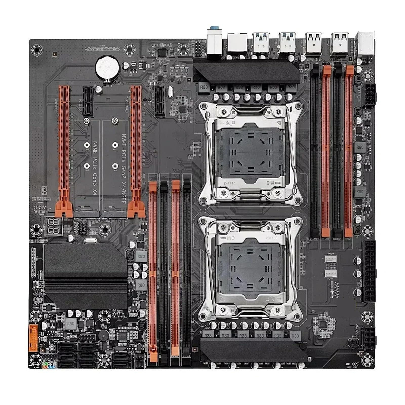 Compatible con el Kit de Placa Base for Juegos SOYO X99 de Doble CPU, Intel Xeon E5 2680 V42, DDR4 16 GB (28 GB), LGA2011-3, M.2 NVME, for Host de computadora de Escritorio(Motherboards)