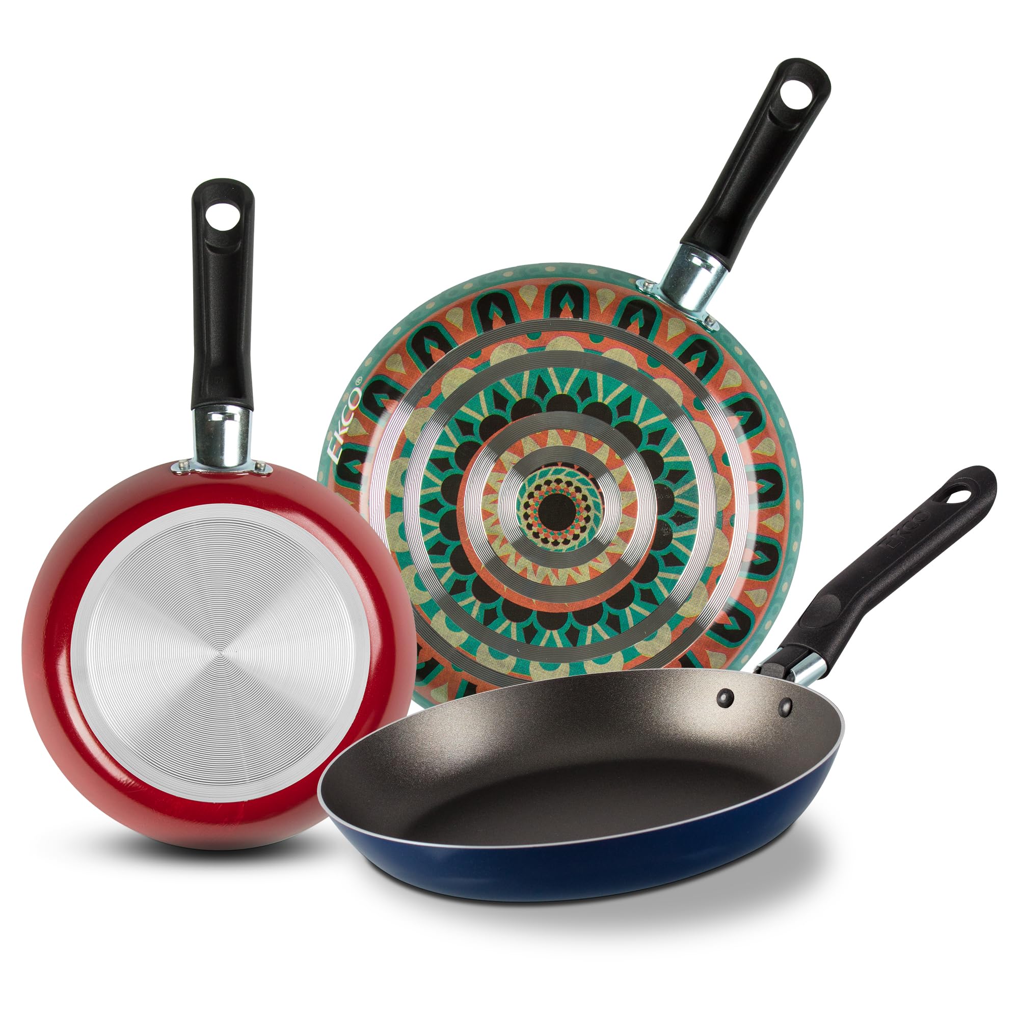 Amazon.com: Ekco 3-Piece Frying Pan Set (7.1, 7.9 & 9.4 IN) For