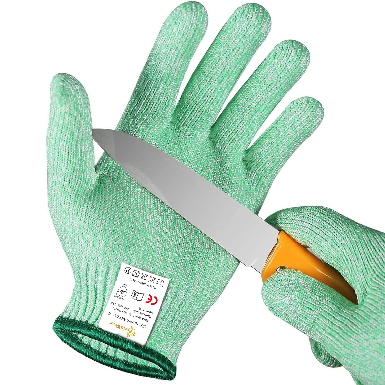 Evridwear Cut Resistant Gloves for Kids 7-9 Years, Level 5 Protection Cutting Gloves Food Grade for Cooking, Whittling, Wood Carving, Gardening and
