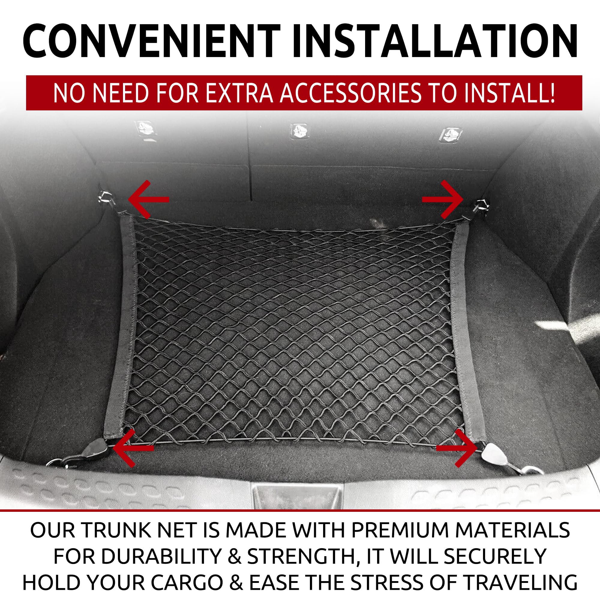 Amazon.com: Rear Floor Style Trunk Mesh Cargo Net for Toyota