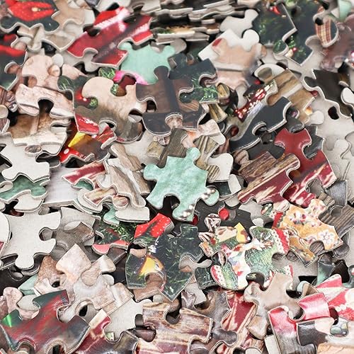 Miniatura 6 de BEDUKE Rompecabezas de 1000 piezas, cada pieza es única, para adultos, de cartón grueso y resistente, Navidad, con precisión, entrelazado familiar,