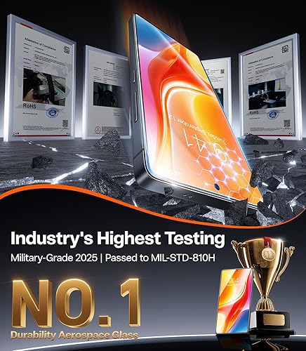 Miniatura 2 de TORRAS Protector de pantalla para Samsung Galaxy S25 Ultra, 9H+ vidrio templado inastillable de grado militar, paquete de 2 unidades, táctil