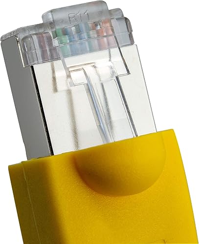 Miniatura 6 de NTW 10' Cat 6 Snagless Blindado (STP) RJ45 Ethernet Cable de conexión de red amarillo -345-S6-010YL