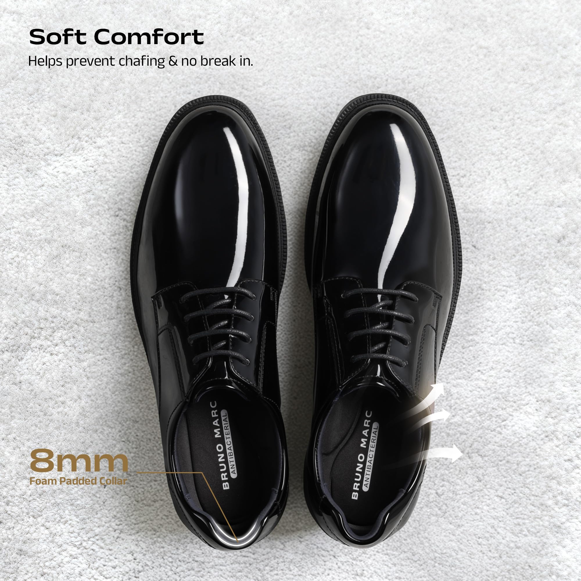 Bruno Marc Scarpe Oxford da uomo classiche uniformi stringate formali antiscivolo 2.0