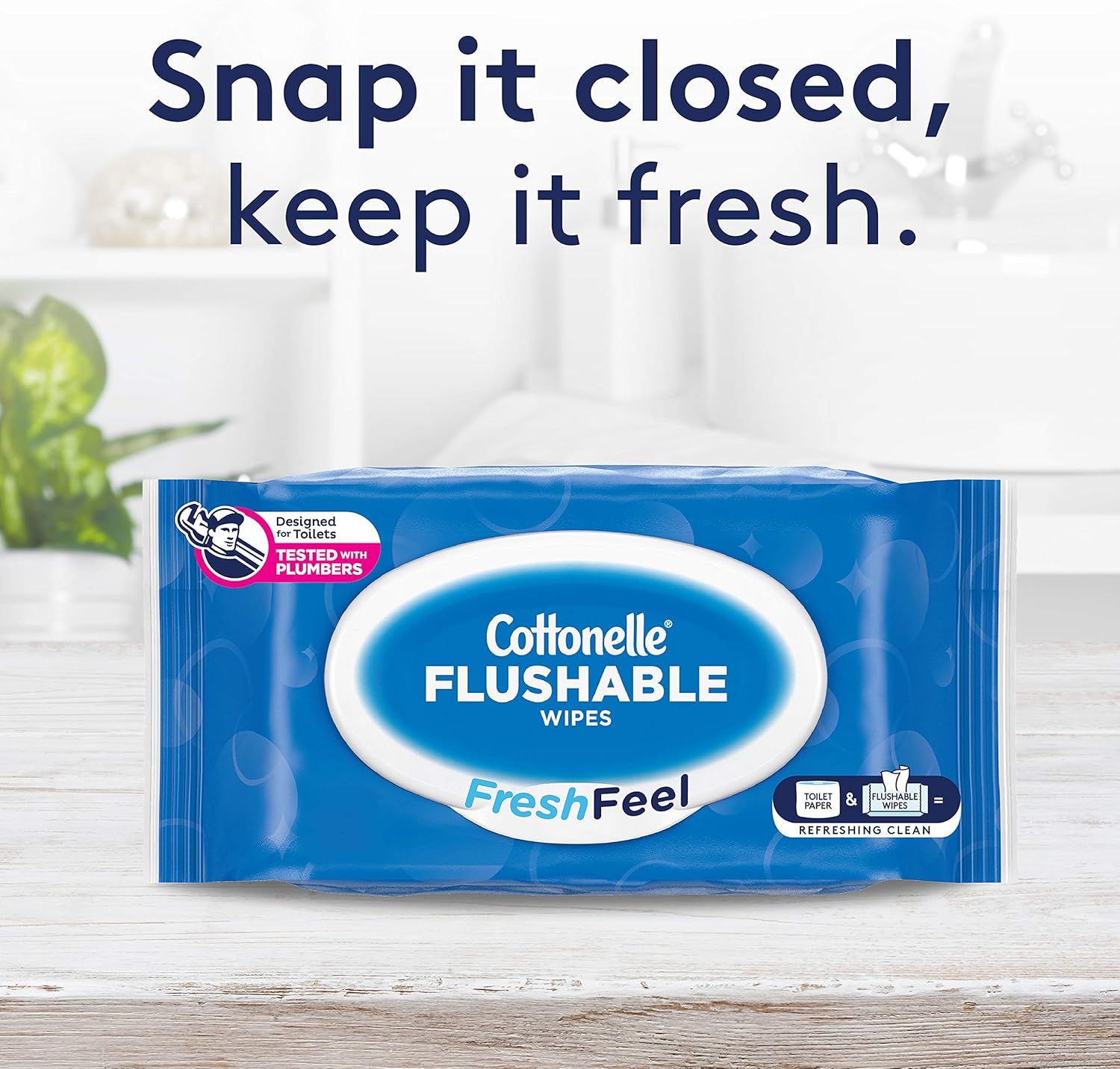Cottonelle FreshFeel Flushable Wet Wipes for Adults and Kids, 8 Flip-Top Packs, 42 Wipes per Pack (336 Wipes Total): Health & Personal Care