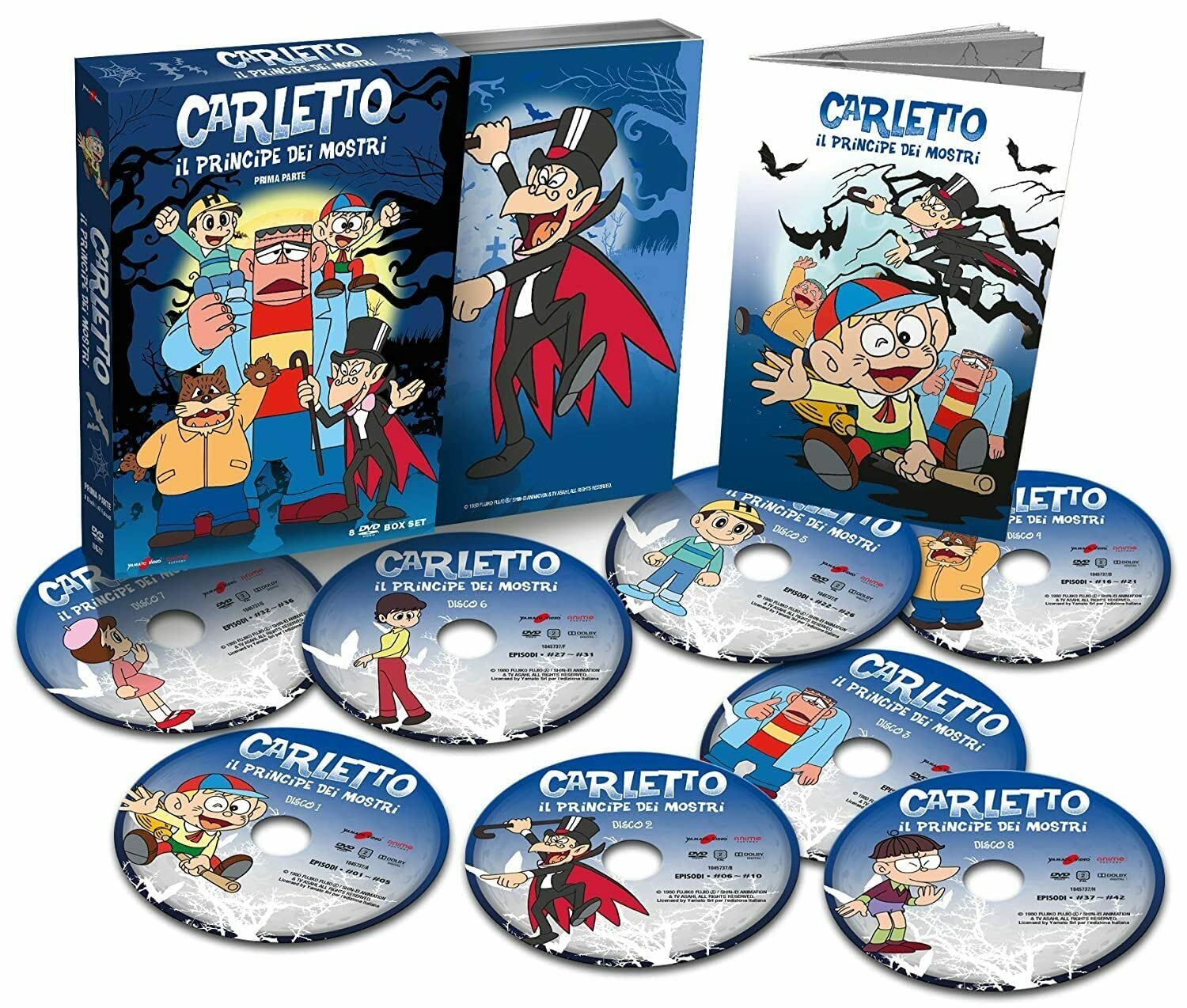CARLETTO IL PRINCIPE DEI MOSTRI KAIBUTSU KUN prima + seconda parte serie completa 14 dvd x 2 box