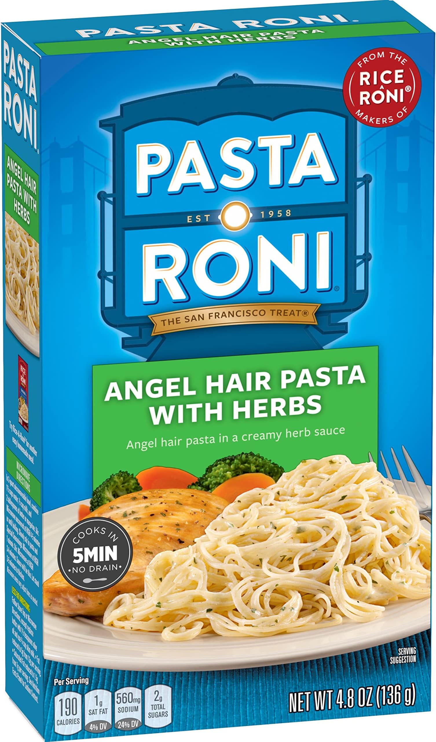 Pasta Roni, Angel Hair Pasta with Herbs, 4.8 Oz