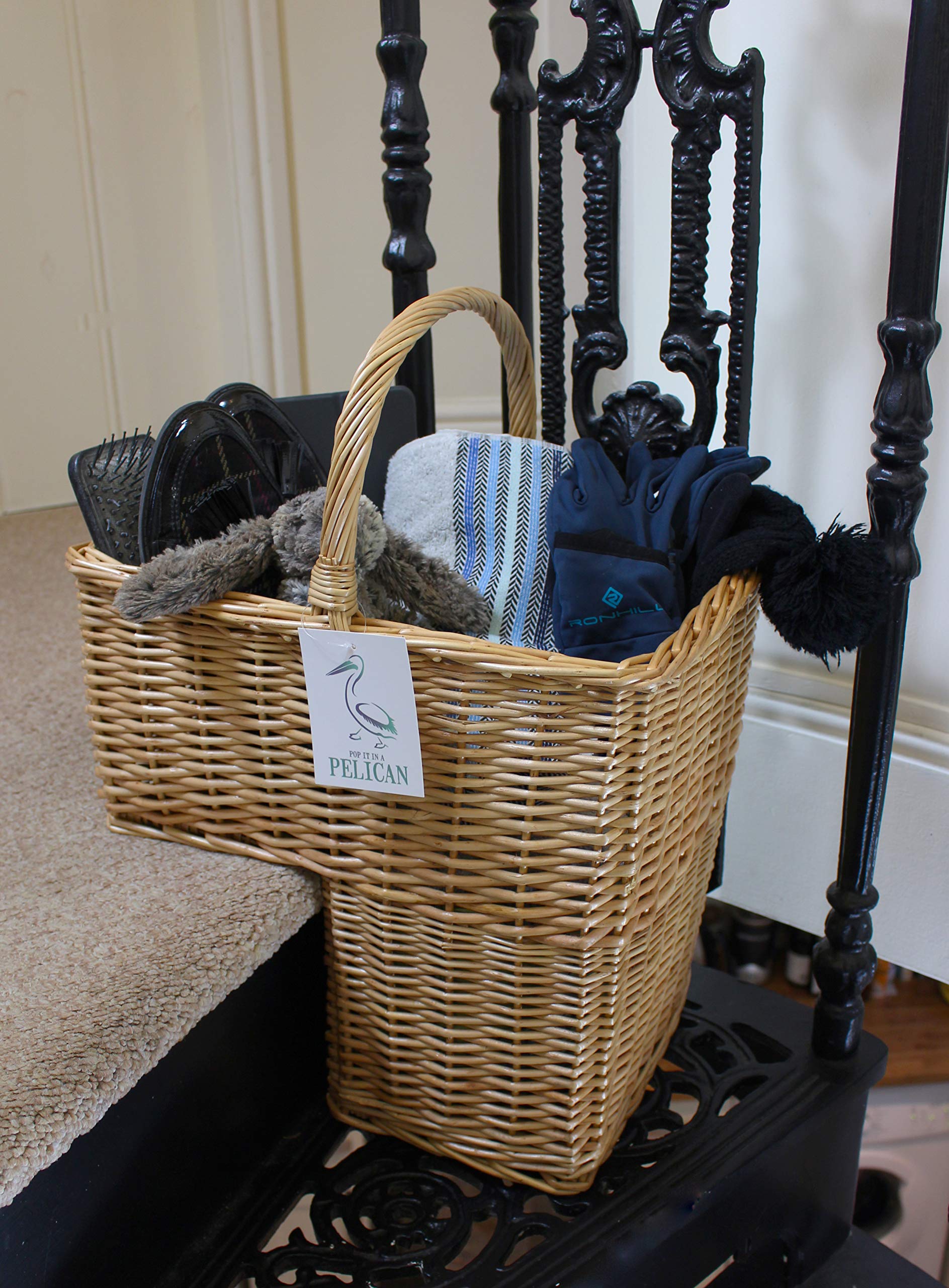 Grand Panier De Rangement D'Escalier Pliable En Feutre Avec Poignées En