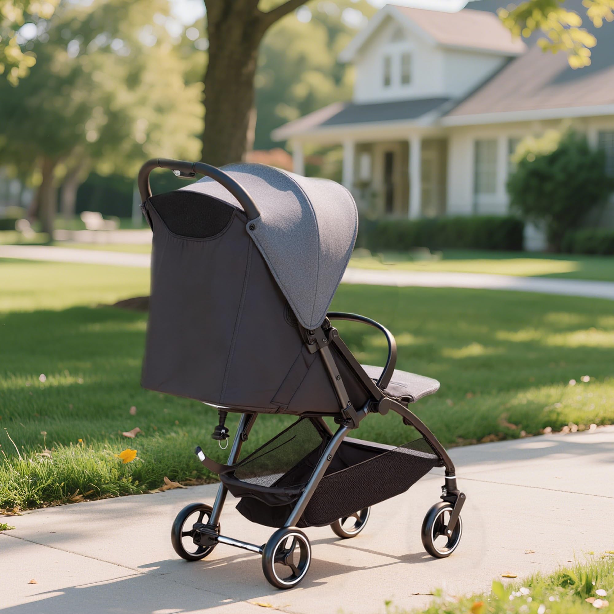 AIYAPLAY Passeggino Leggero Pieghevole 6,3kg per Bambini 0-3 Anni, Fino a 15 kg, Grigio