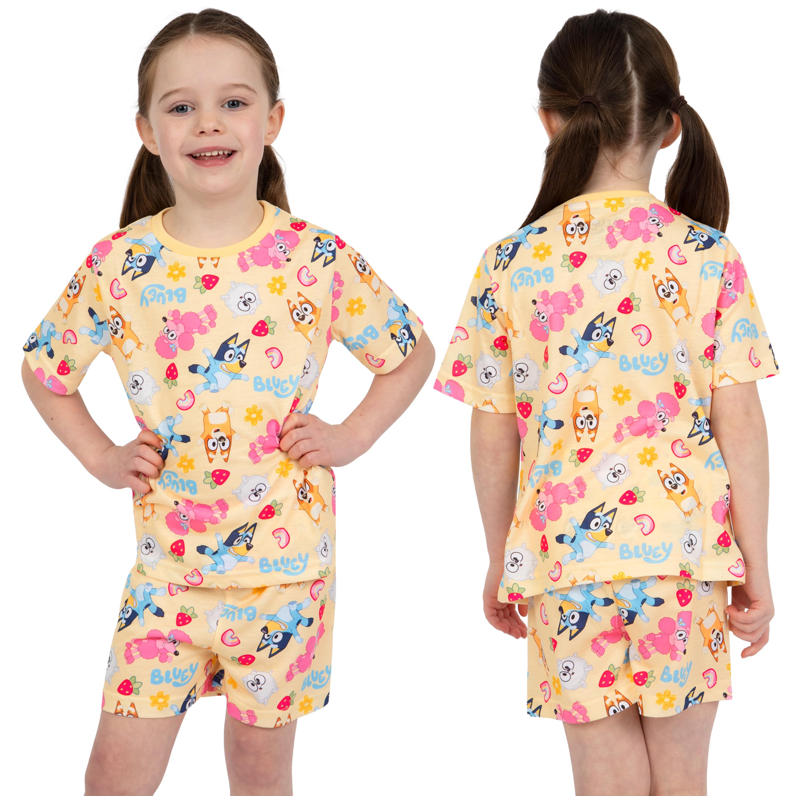 Bluey Pyjama Fille | 2 Paquets De Pyjamas | 2 Paquets Pyjama Enfant Bingo
